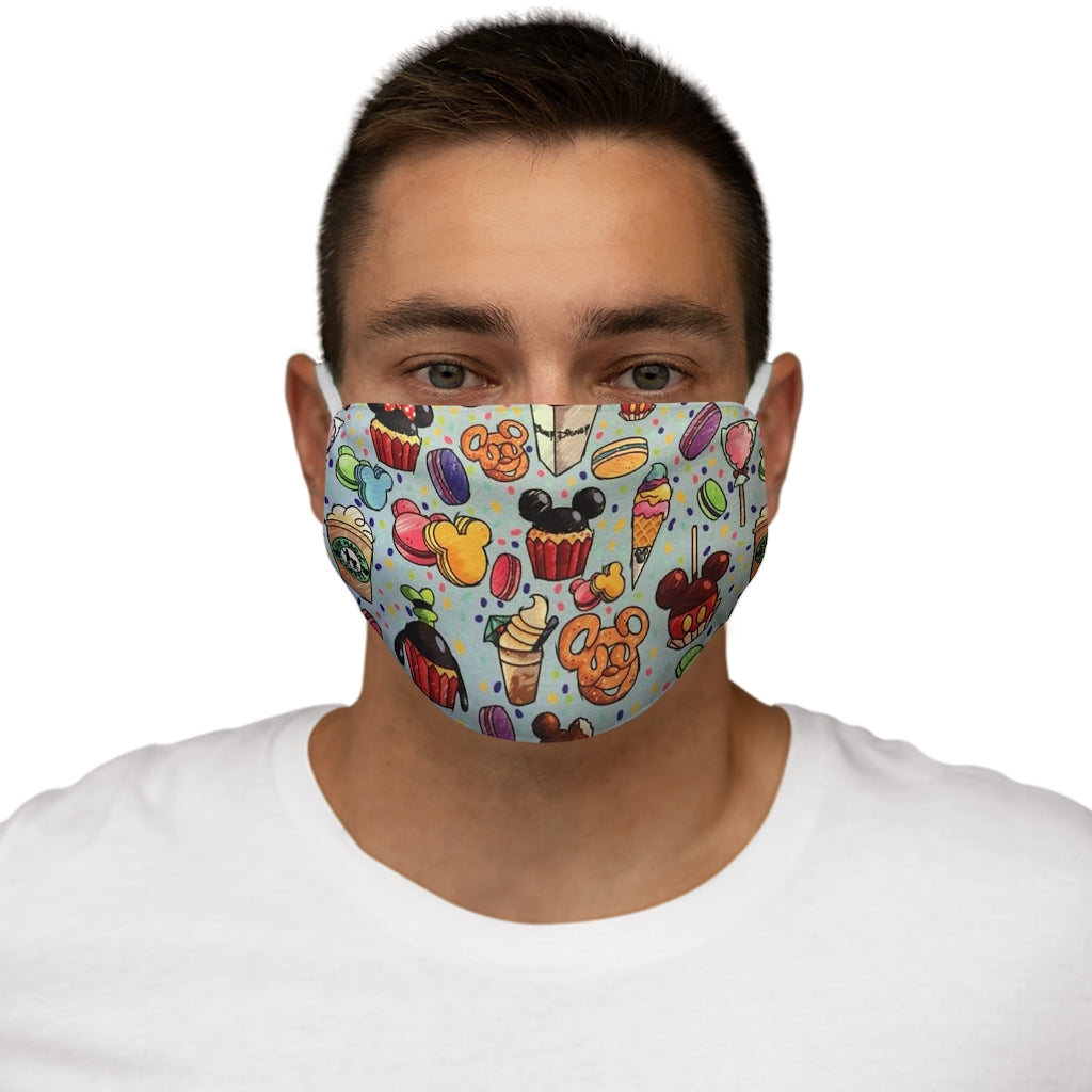 Mickey Snacks Snug-Fit Polyester/Cotton Face Mask