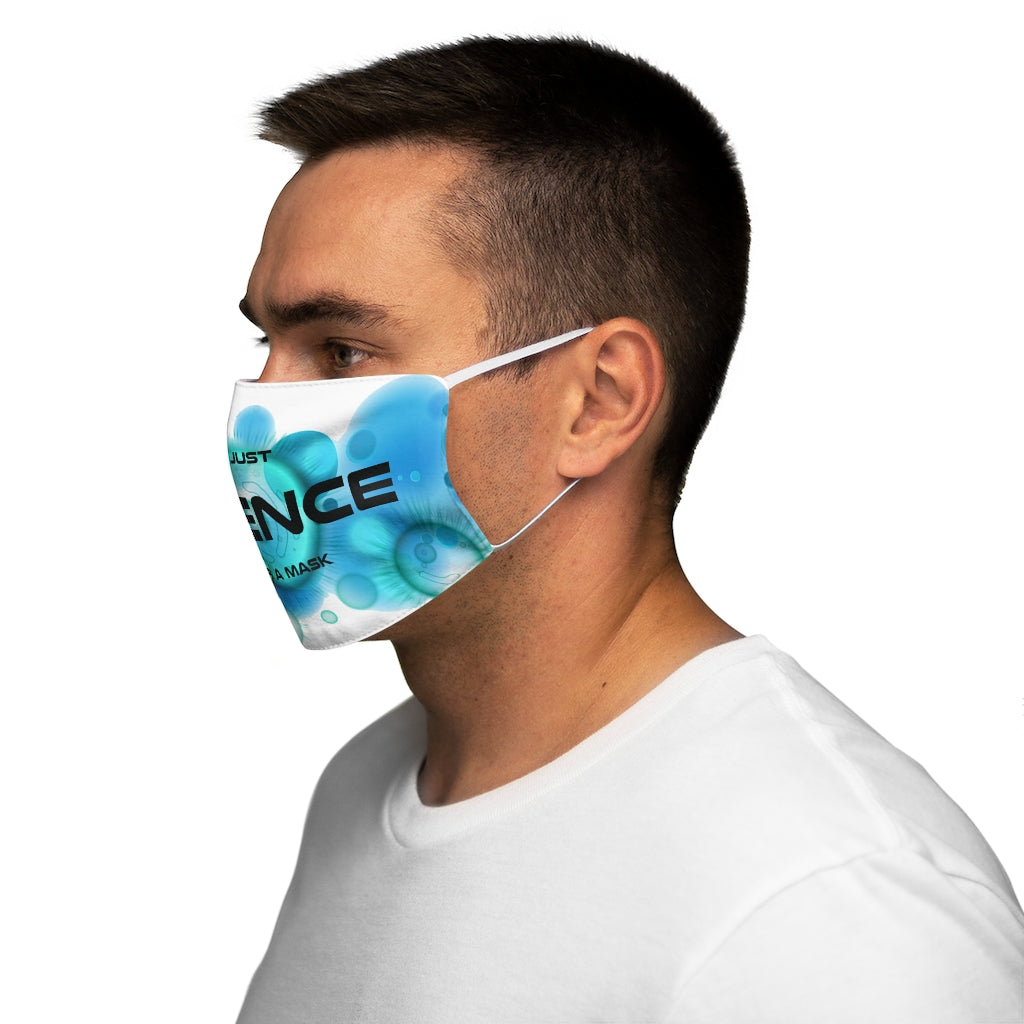 Es solo ciencia Mascarilla ajustada de poliéster/algodón
