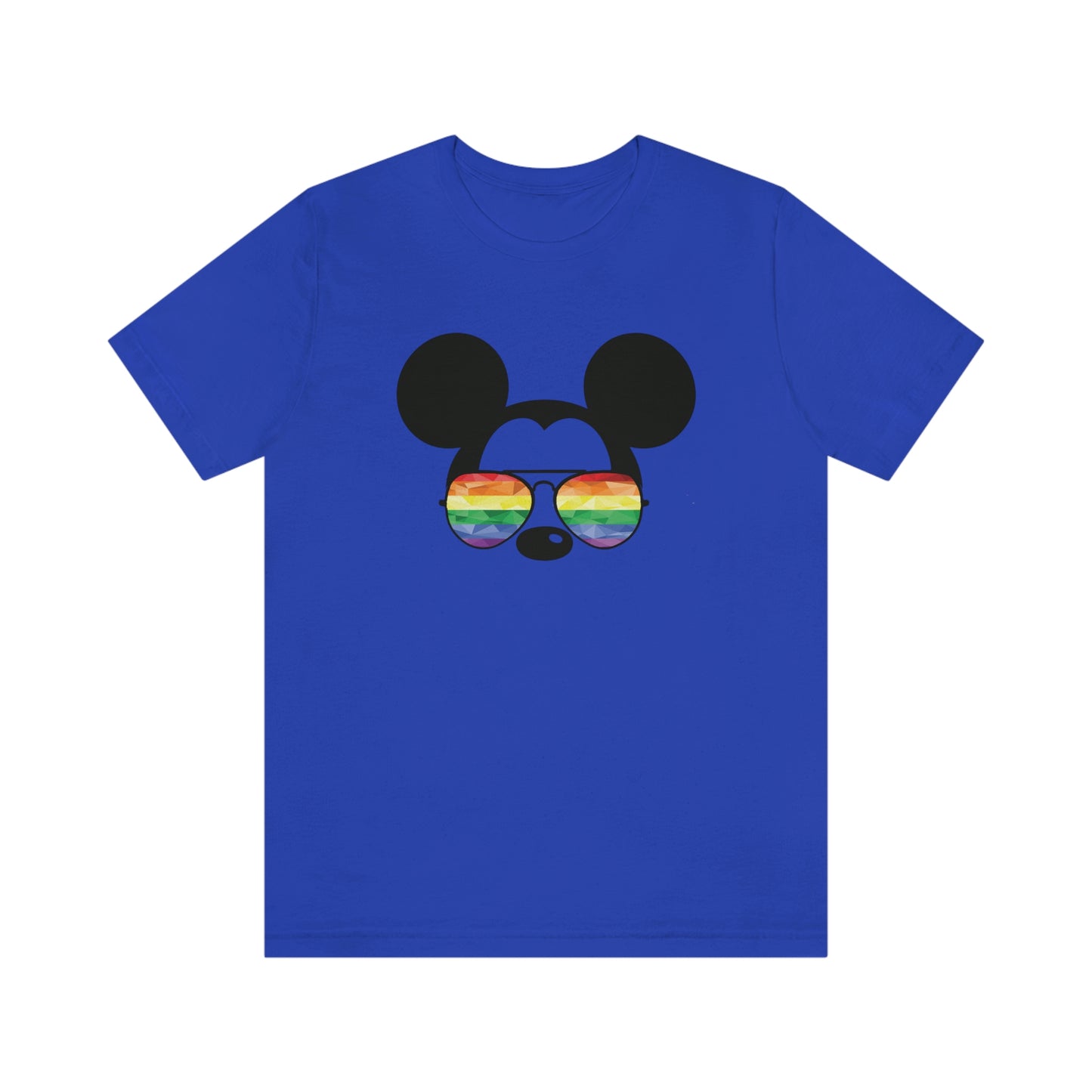 Rainbow Sunglasses Mouse Head Unisex T-Shirt