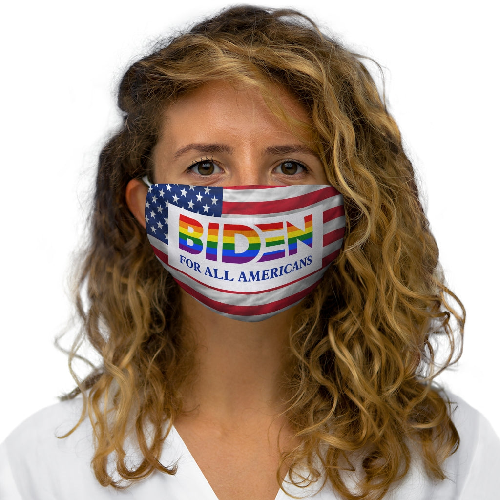 Biden for All Americans Pride Snug-Fit Polyester/Cotton Face Mask