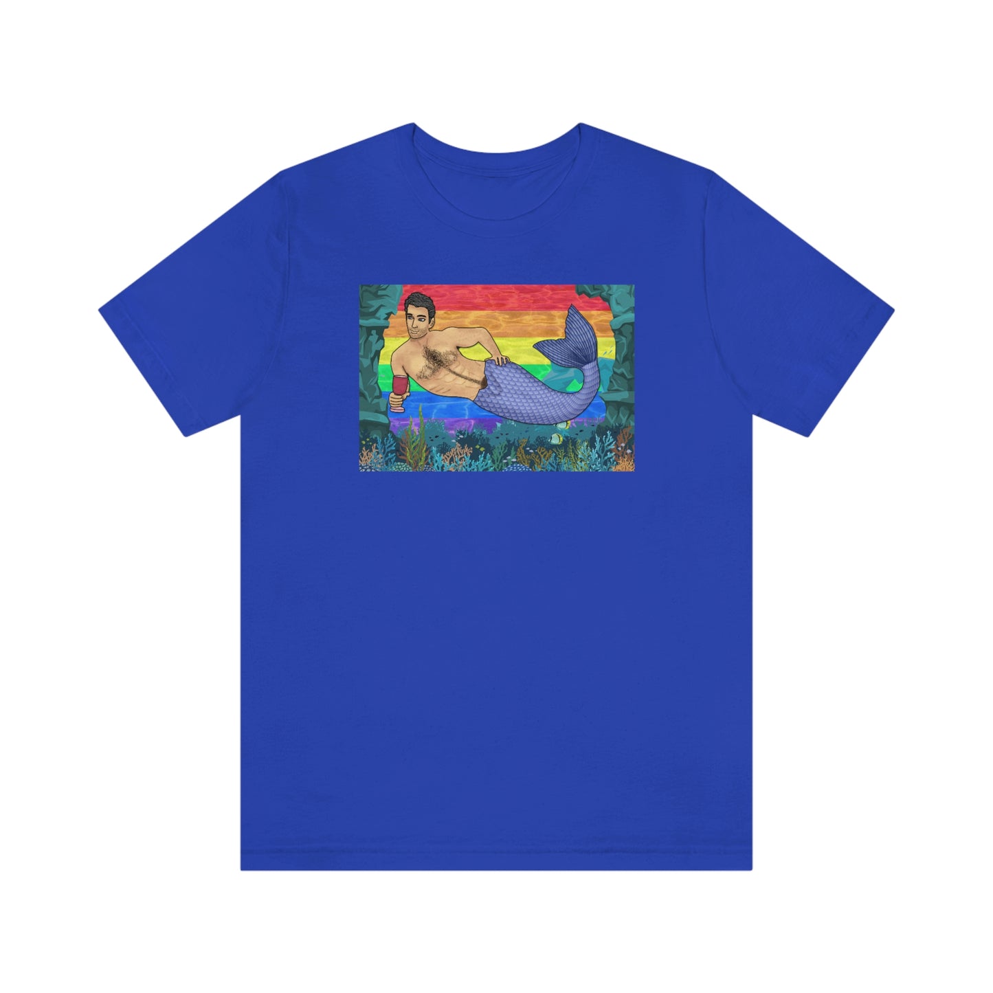 Gay Merman Under the Sea Adult T-Shirt