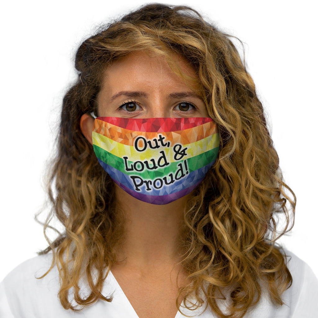 Masque facial en polyester/coton ajusté Out Loud & Proud