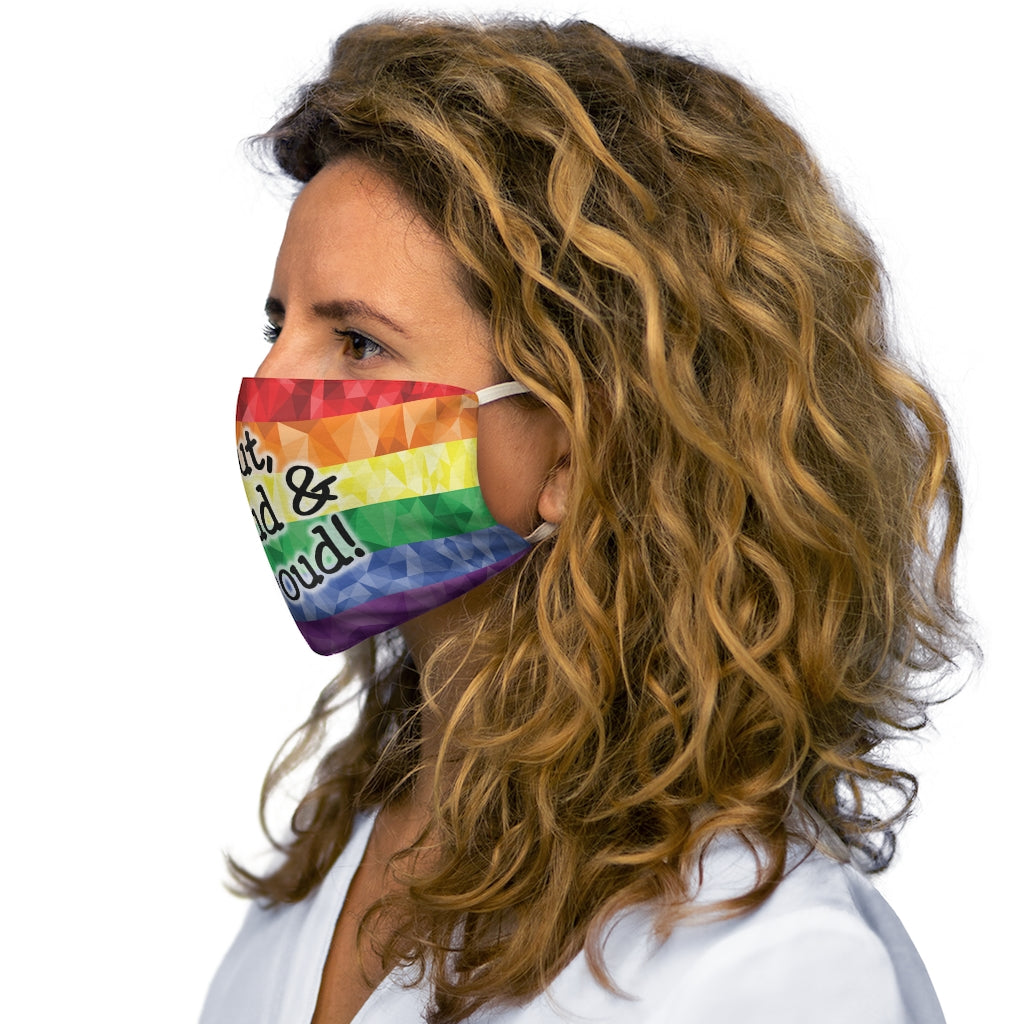 Masque facial en polyester/coton ajusté Out Loud & Proud