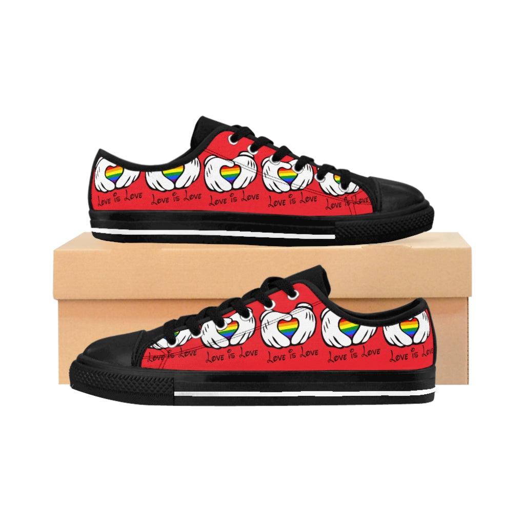 Baskets Homme Love is Love Mouse Hands - Rouge