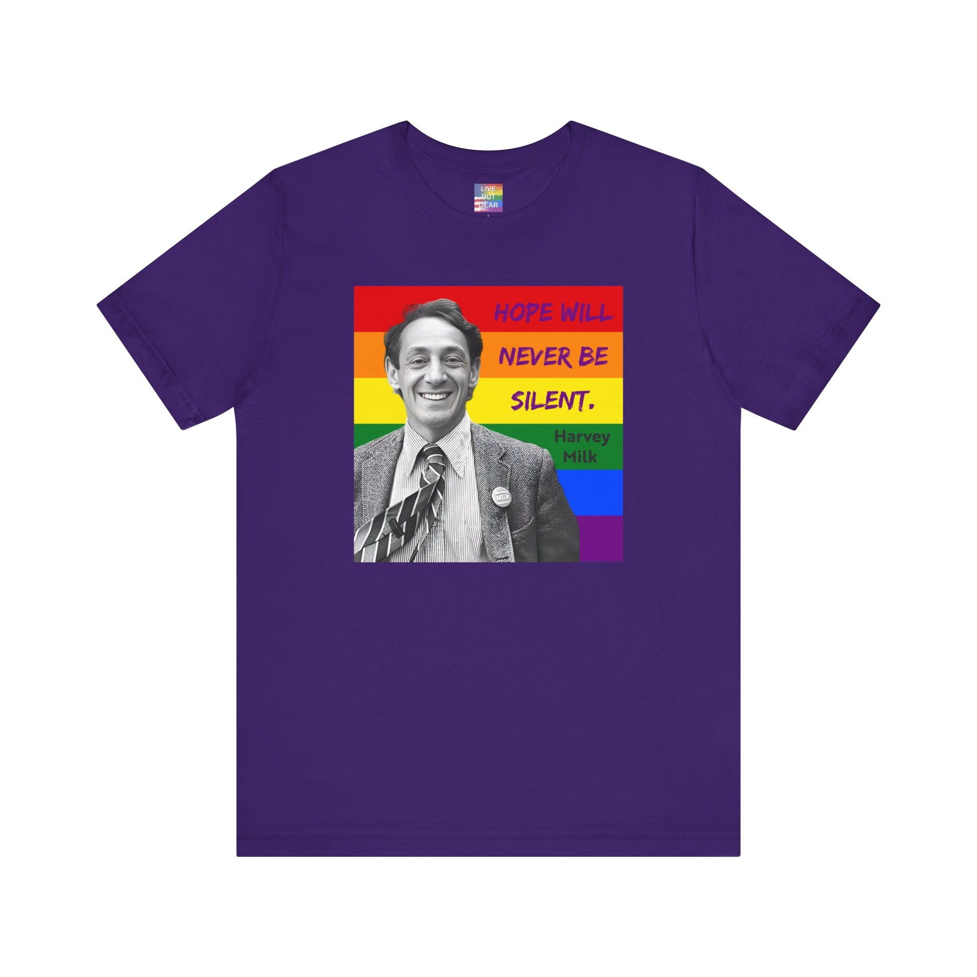 Purple Harvey Milk Gay Pride T-Shirt