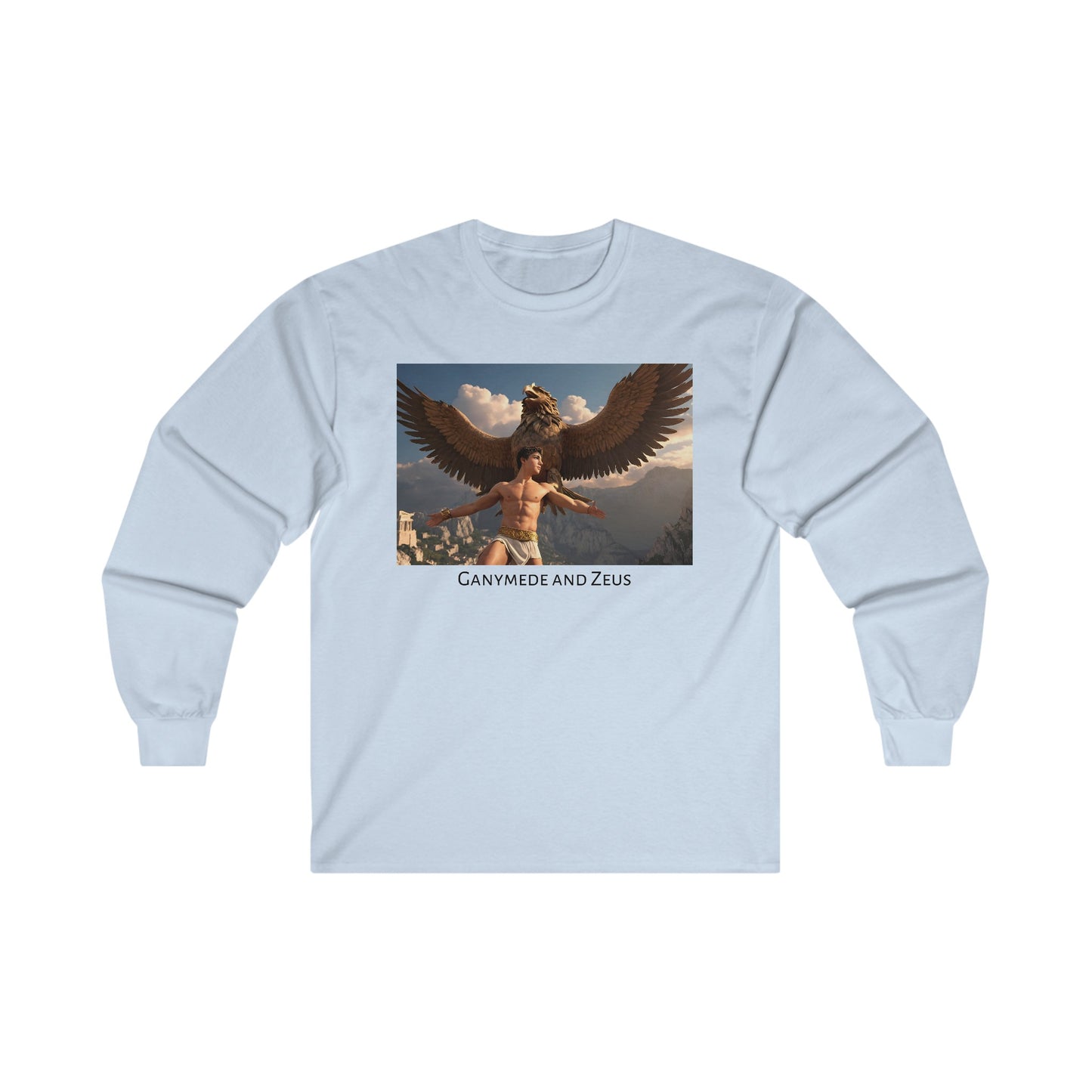 Light Blue Gay Ganymede and Zeus Long Sleeve T-Shirt