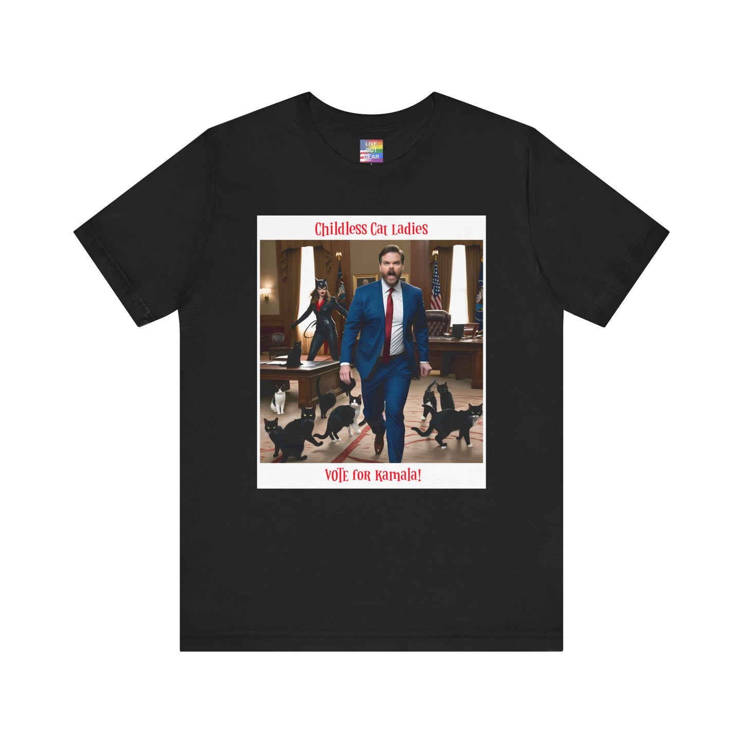 Black Childless Cat Ladies Vote for Kamala Harris T-Shirt