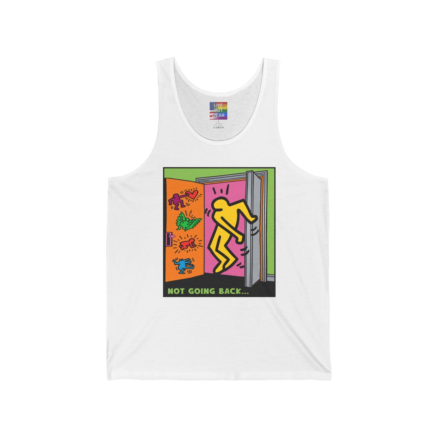 Not Going Back... Into the Closet Pop Art Unisex Jersey Tank Top