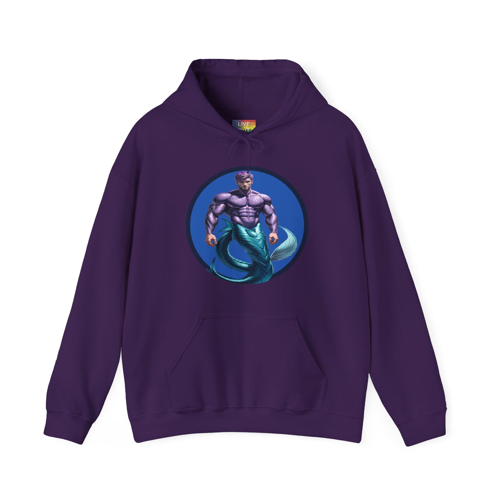 Purple Merman Purple Hooded Sweatshirt Hoodie