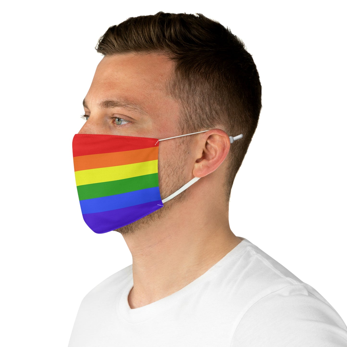 Progress Pride Rainbow Face Mask — LGBTQ+ Support Fabric Mask