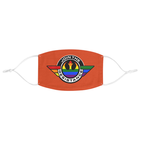 Join The Resistance Rainbow Face Mask — Pride Rebel Emblem Cotton Mask