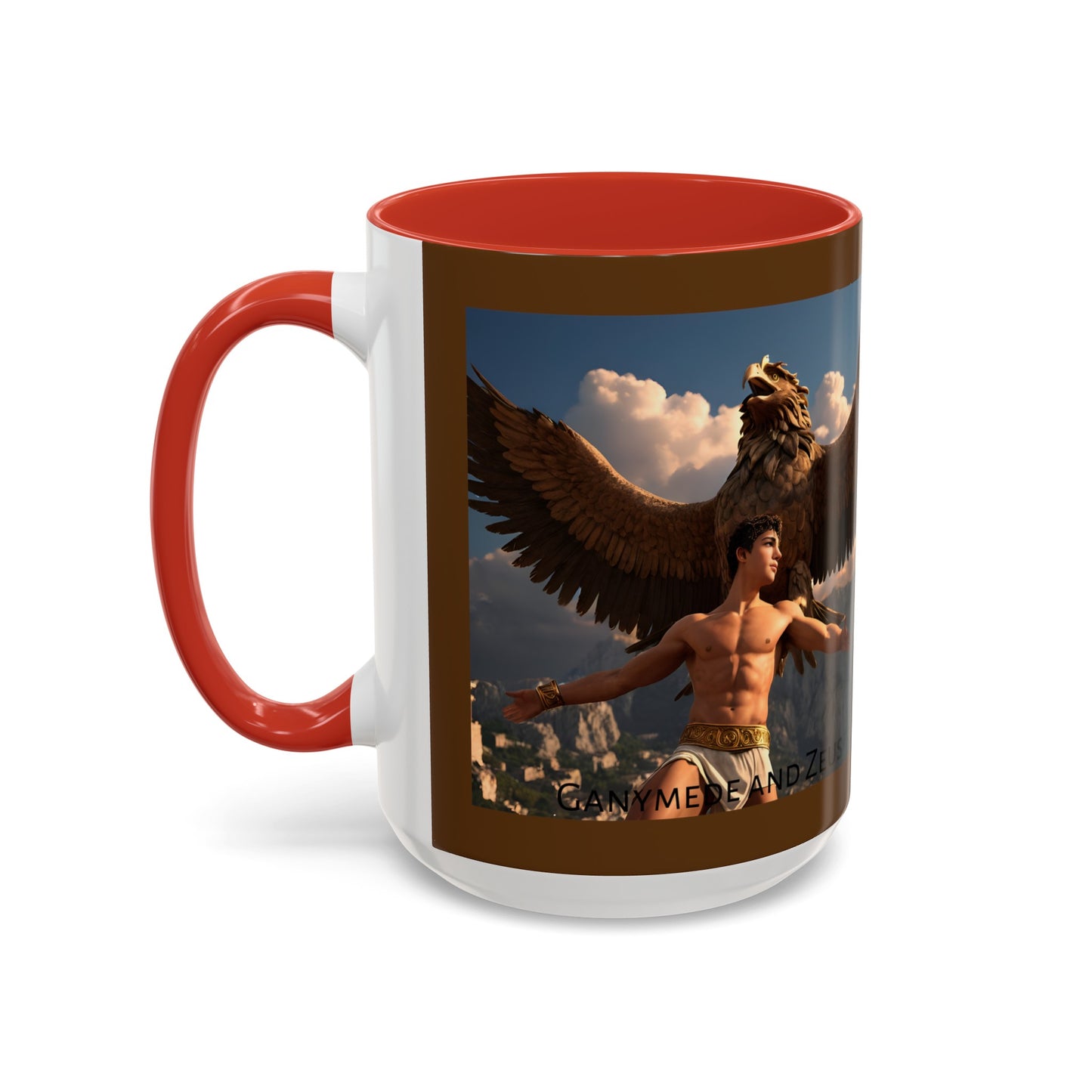 Ganymede and Zeus Accent Coffee Mug (15oz) Ancient Greek Gay Mythology