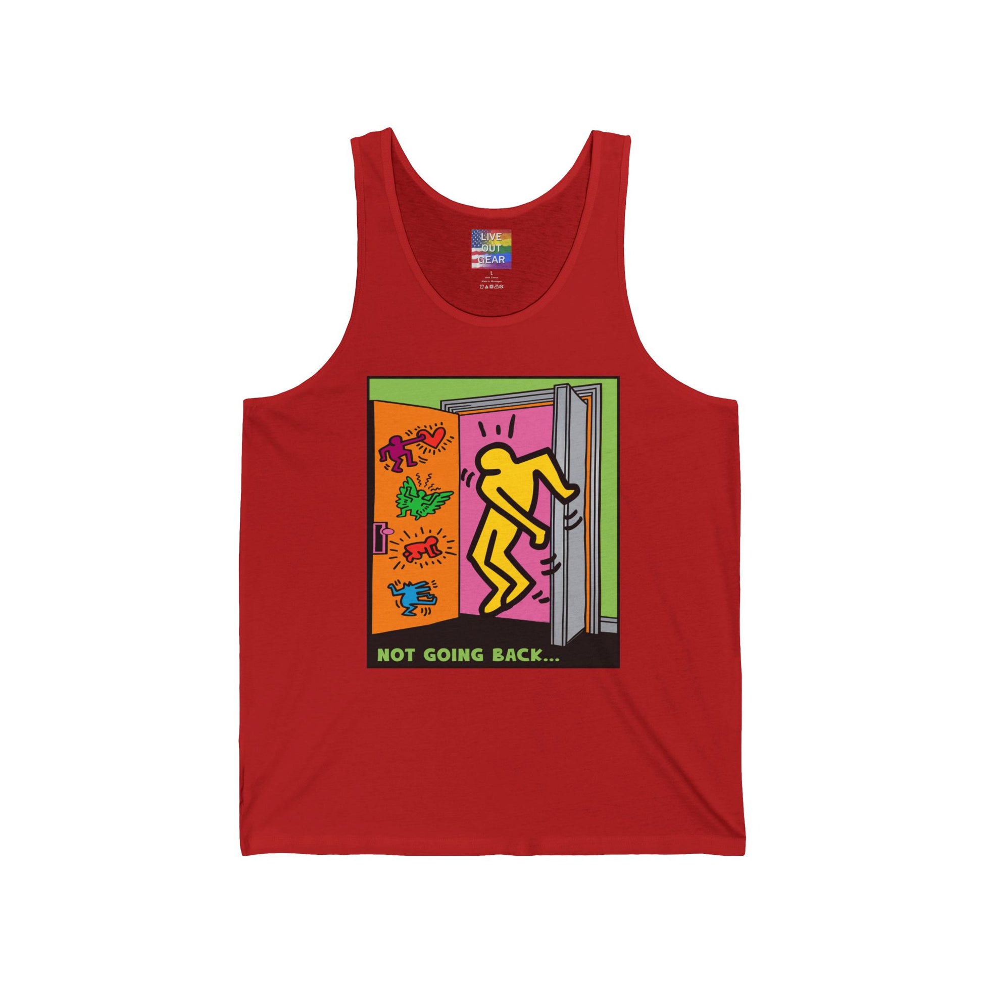 Red Not Going Back Gay Tank Top