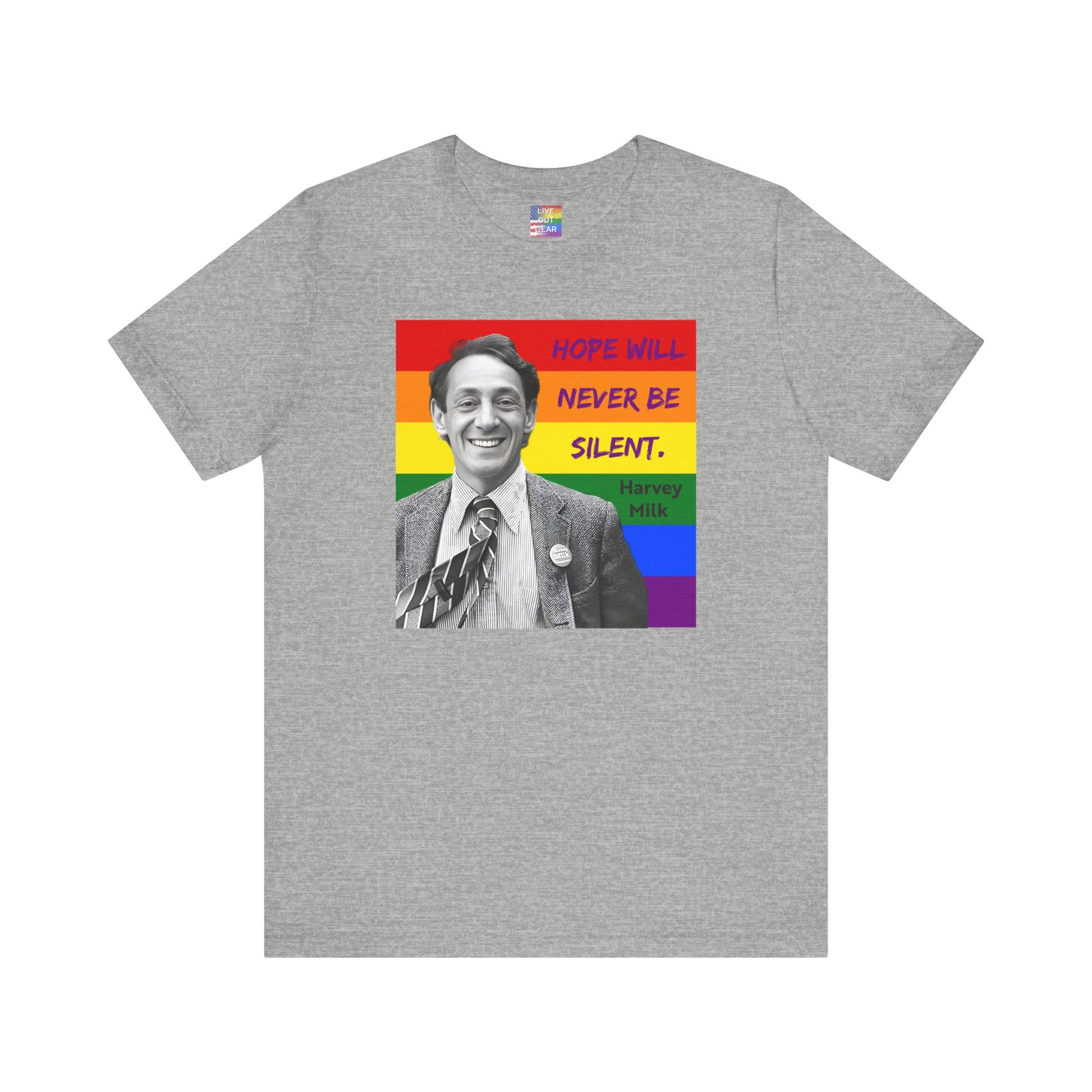 Gray Harvey Milk Gay Pride T-Shirt