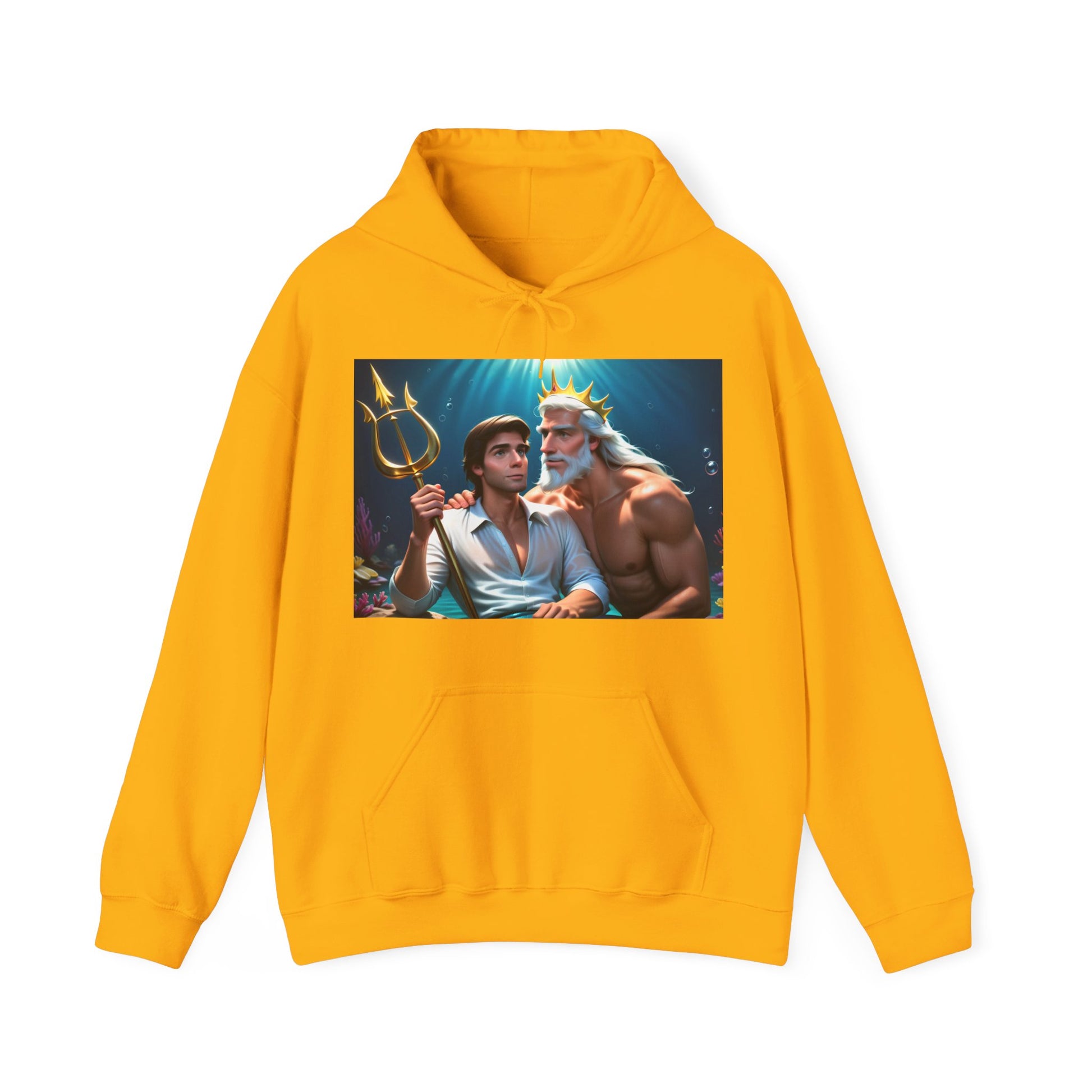 Gold Gay Prince Eric and gay daddy King Triton hoodie sweatshirt
