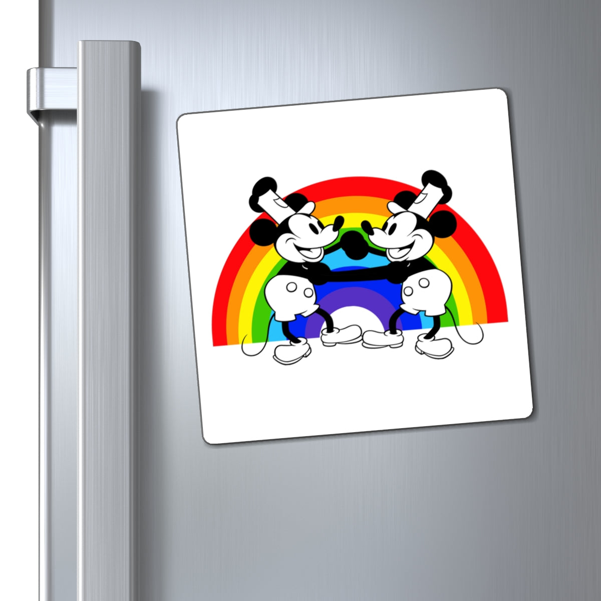 Gay Steamboat Willie Buddy Dancing with Pride Magnets