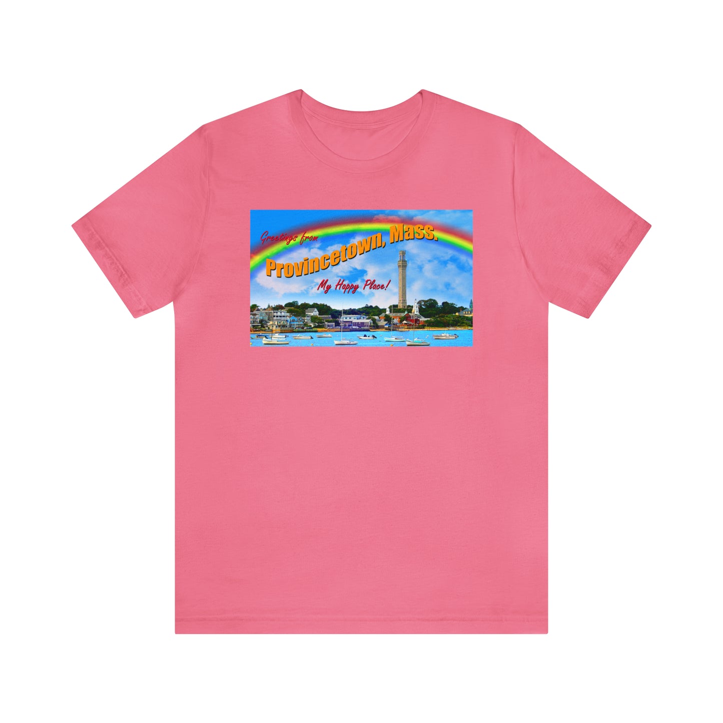 Provincetown Retro Postal Camiseta de manga corta unisex