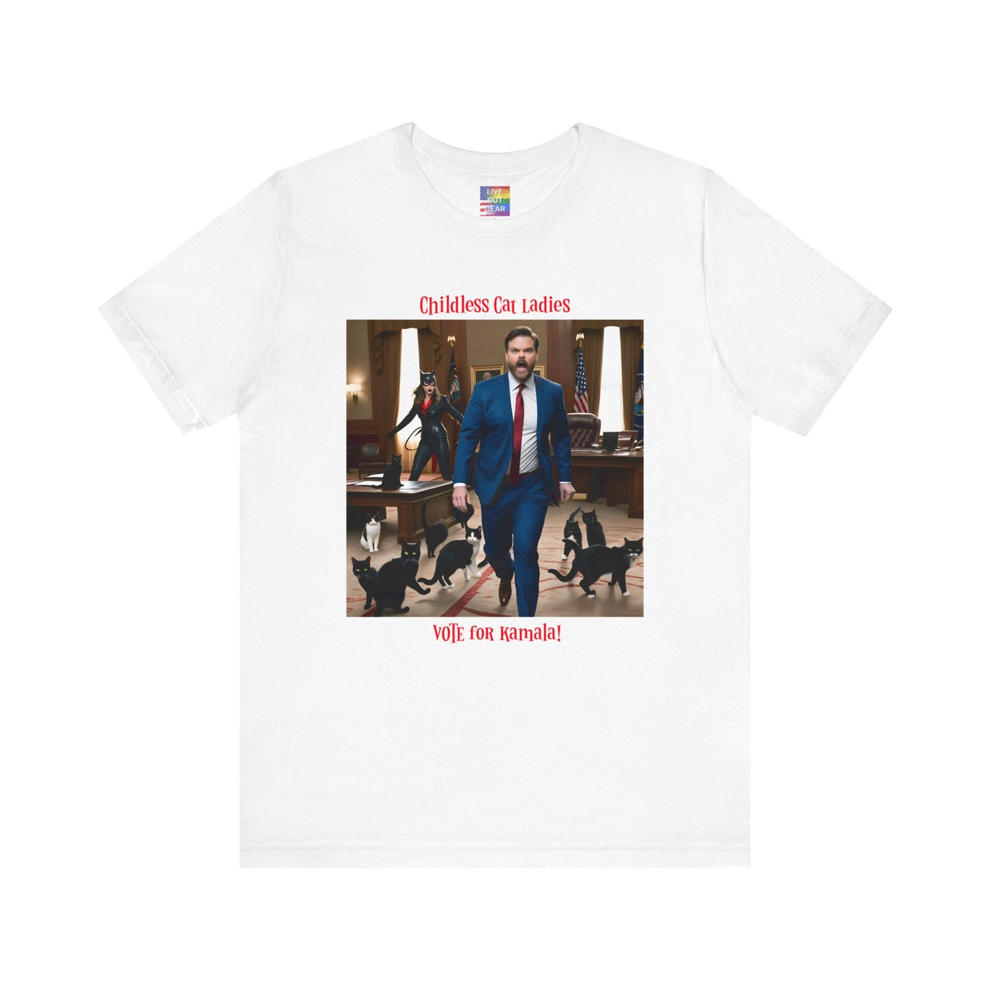 White Childless Cat Ladies Vote for Kamala Harris T-Shirt