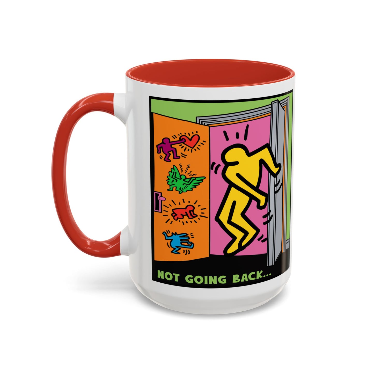 Not Going Back... Into the Closet Pop Art Accent Coffee Mug (15oz)