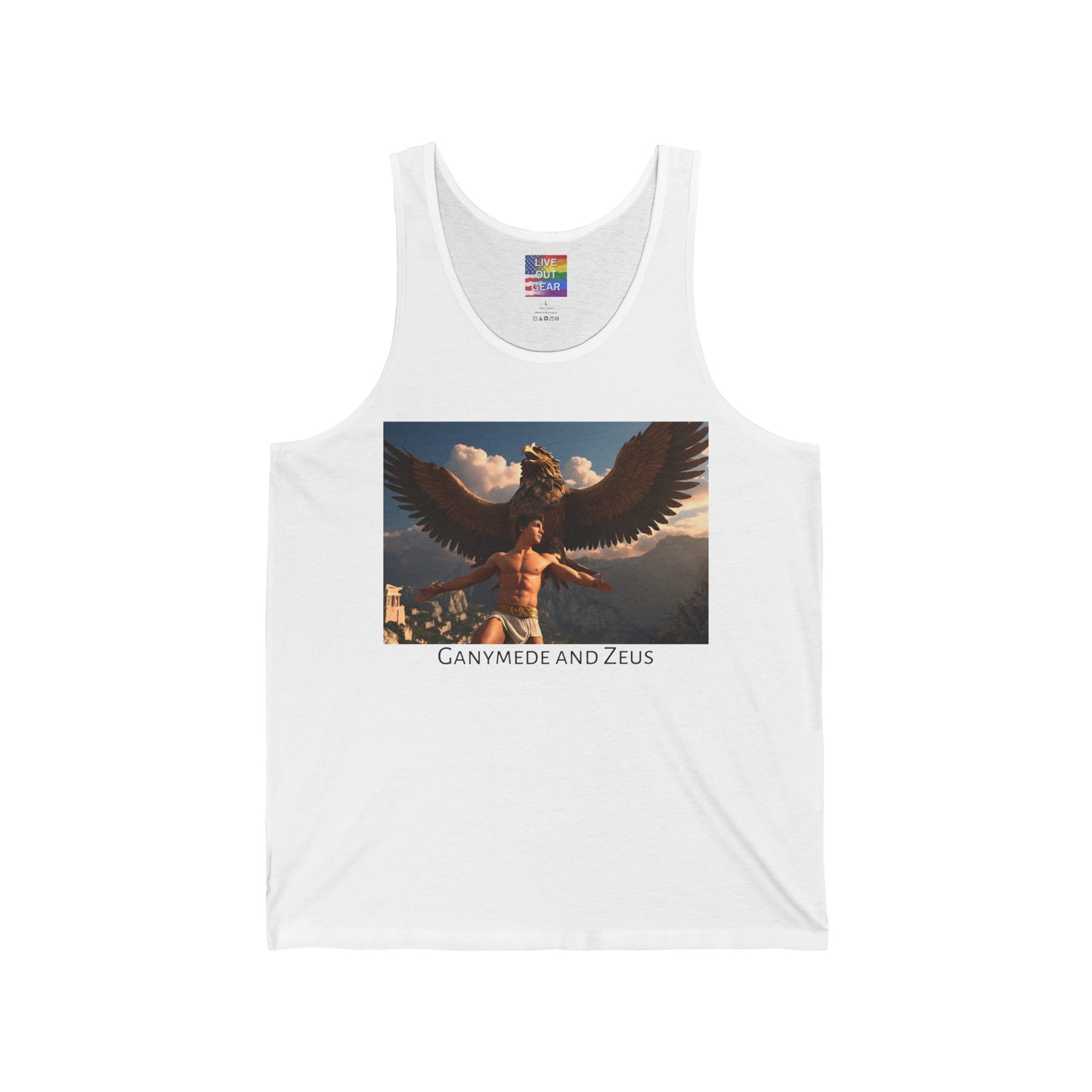 White Ganymede and Zeus Gay Tank-Top