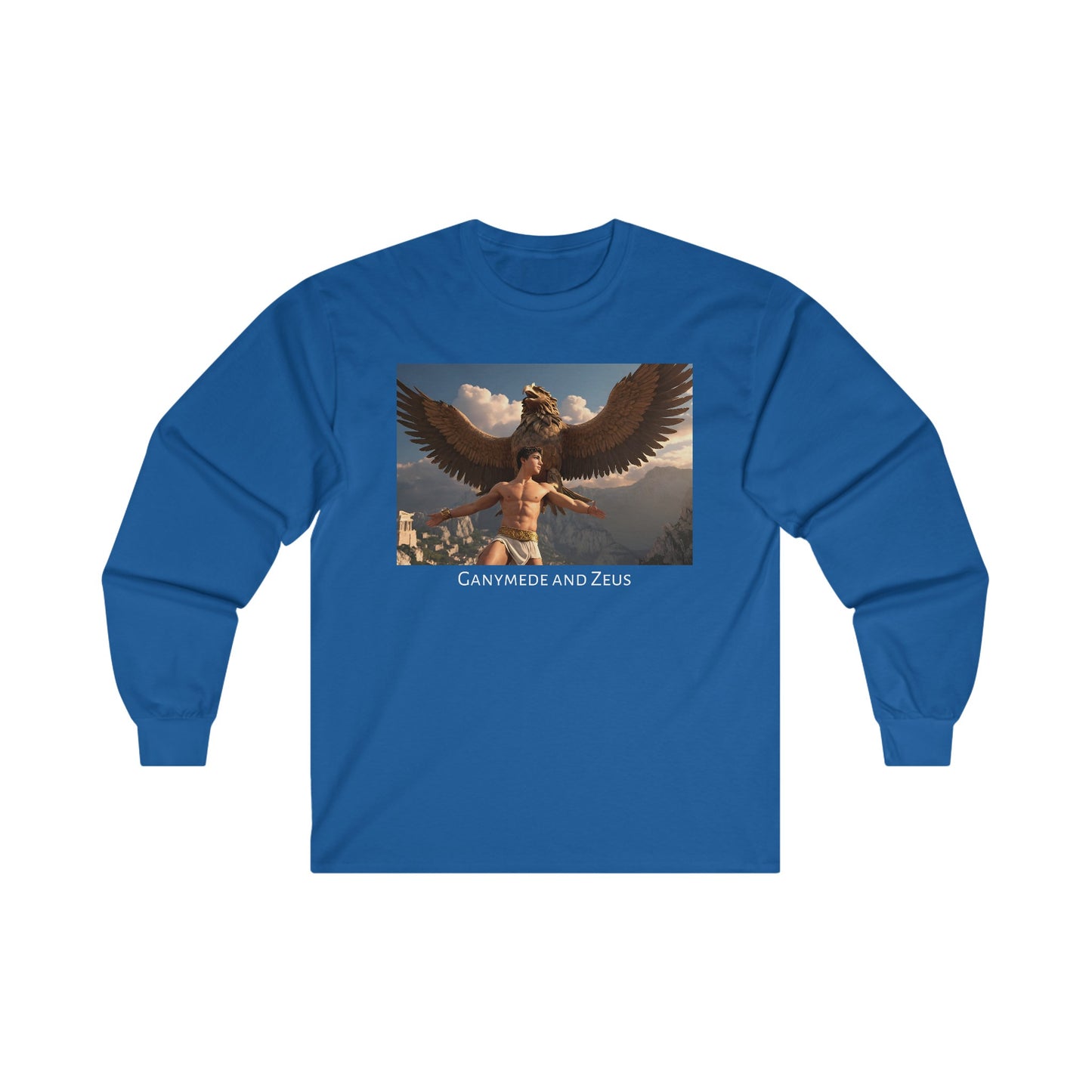 Royal Blue Gay Ganymede and Zeus Long Sleeve T-Shirt