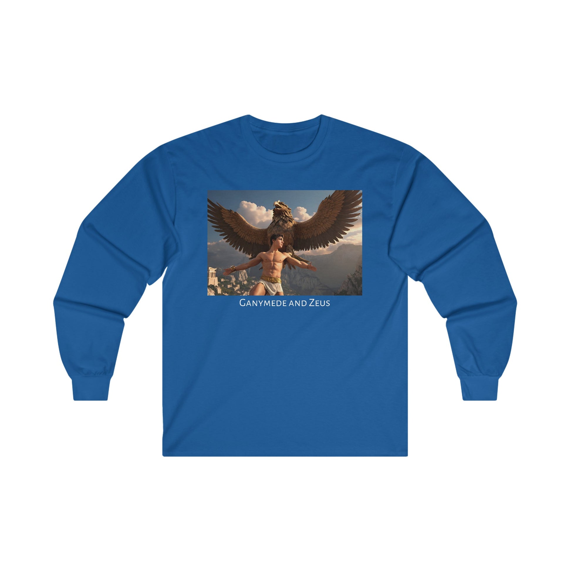 Royal Blue Gay Ganymede and Zeus Long Sleeve T-Shirt