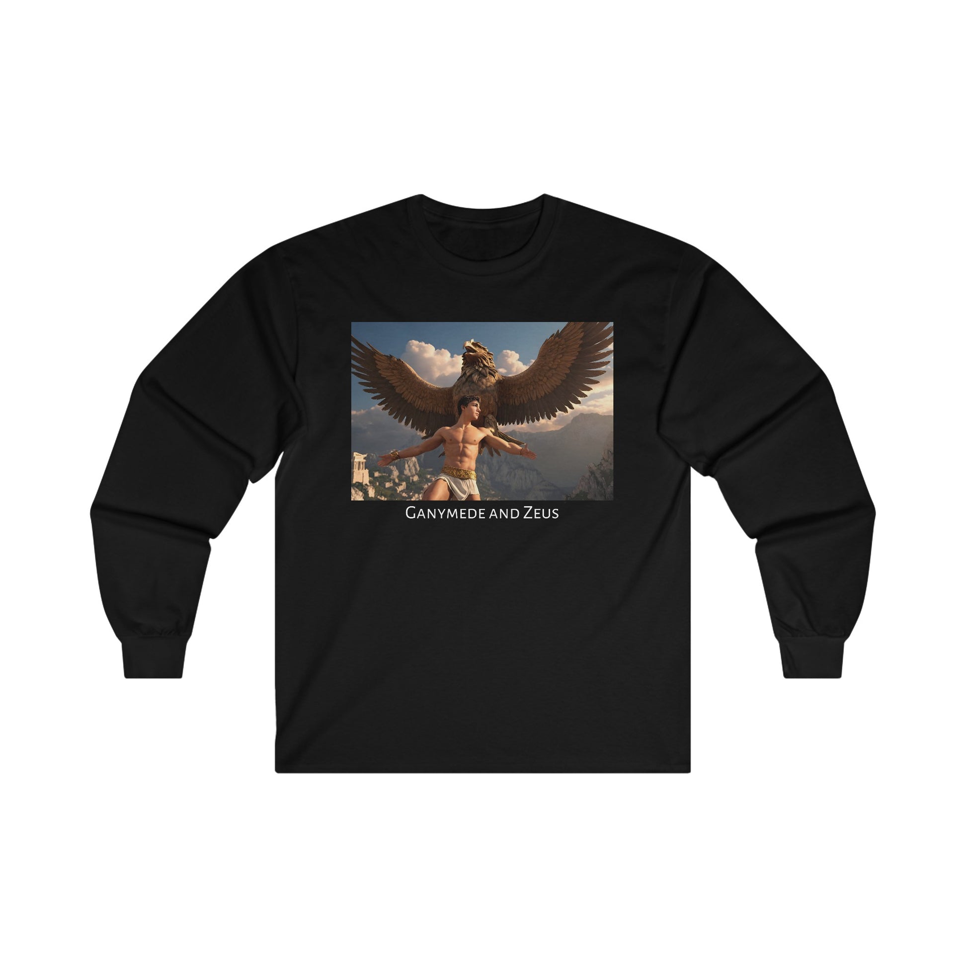 Black Gay Ganymede and Zeus Long Sleeve T-Shirt