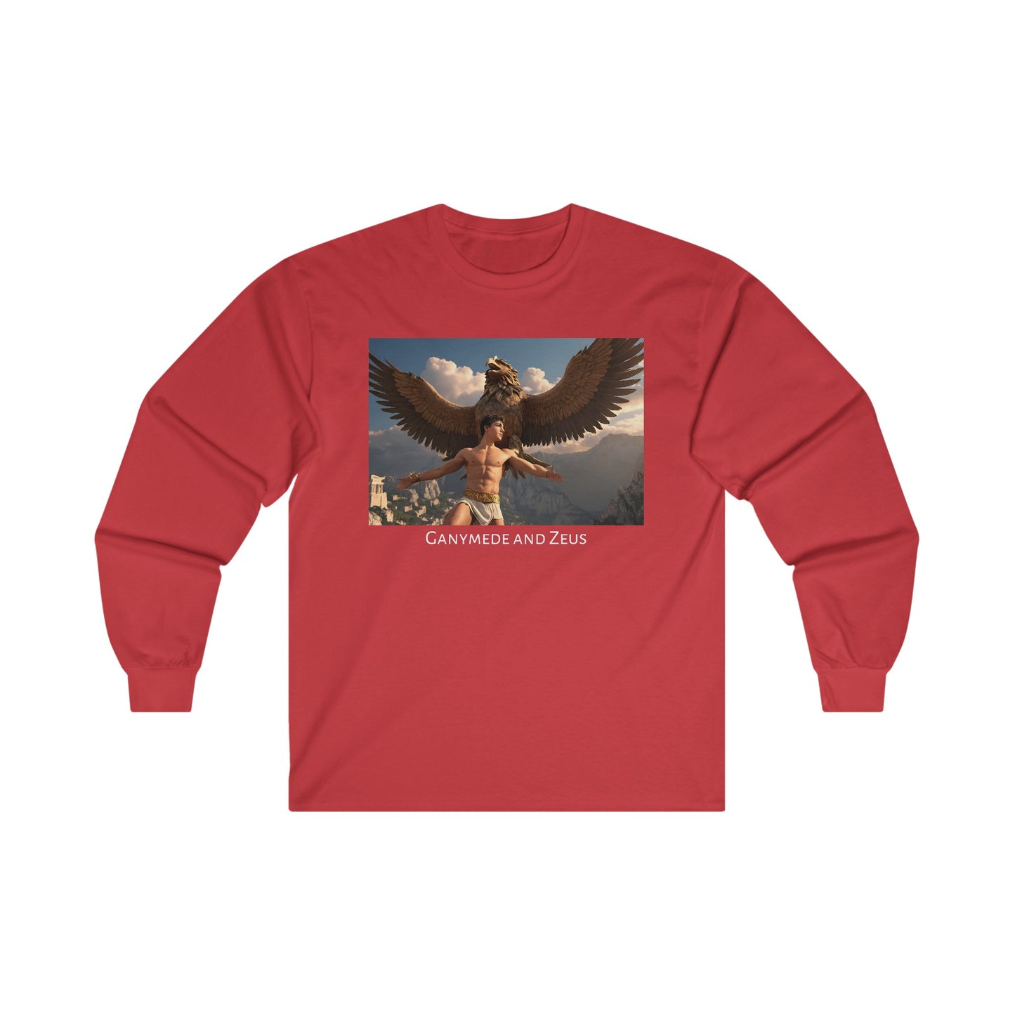 Red Gay Ganymede and Zeus Long Sleeve T-Shirt