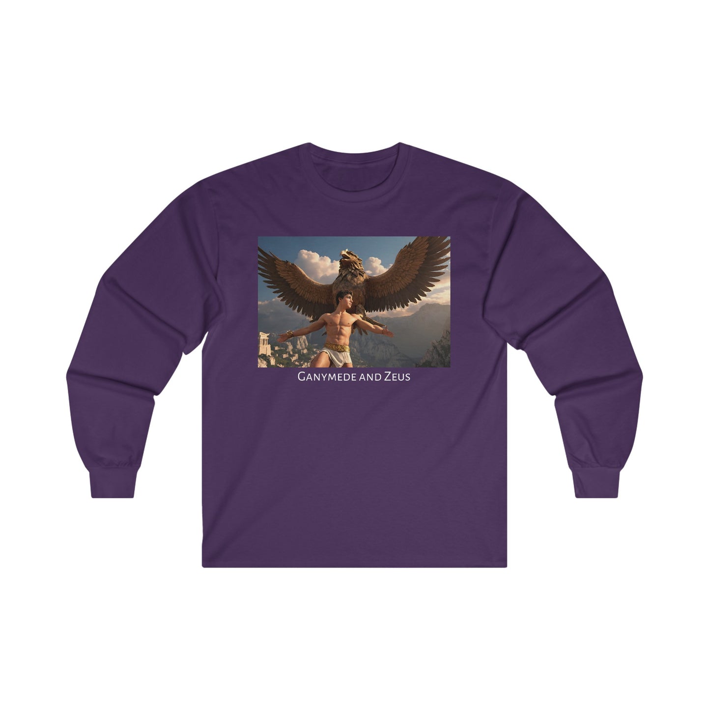 Purple Gay Ganymede and Zeus Long Sleeve T-Shirt