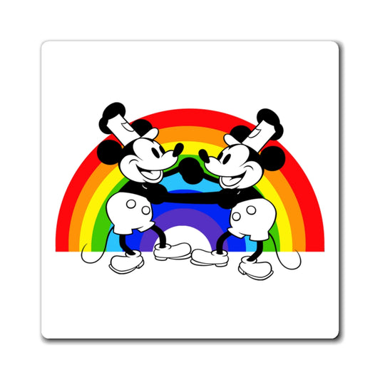 Gay Steamboat Willie Buddy Dancing with Pride Magnets