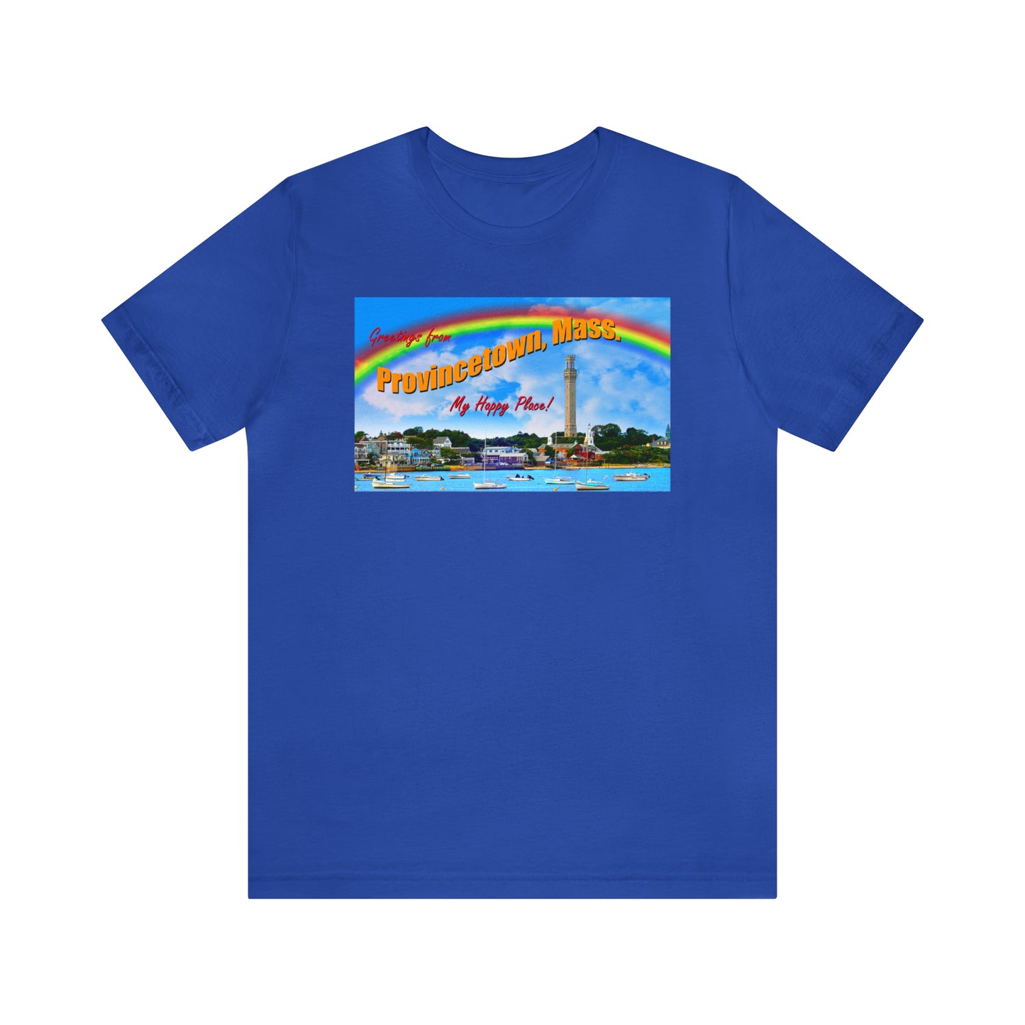 Provincetown Retro Postal Camiseta de manga corta unisex