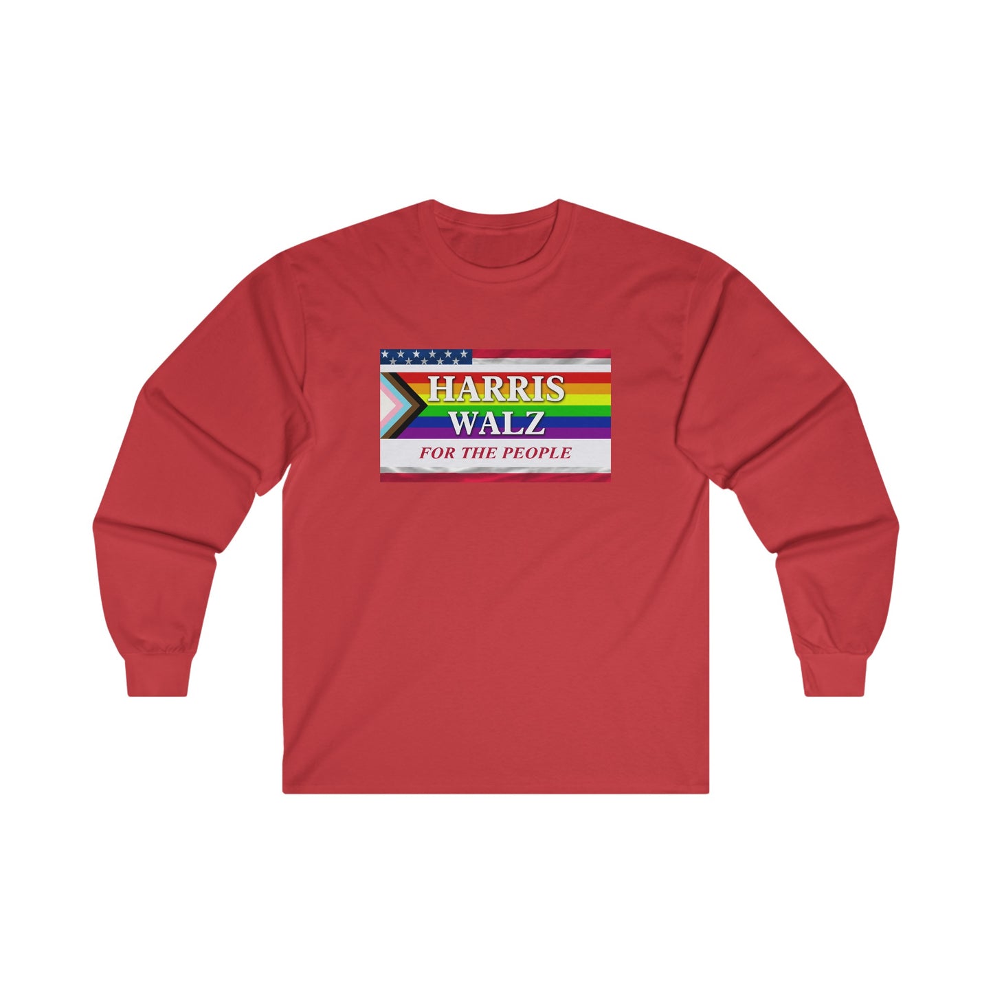 Red Harris Walz for the people long sleeve t-shirt 