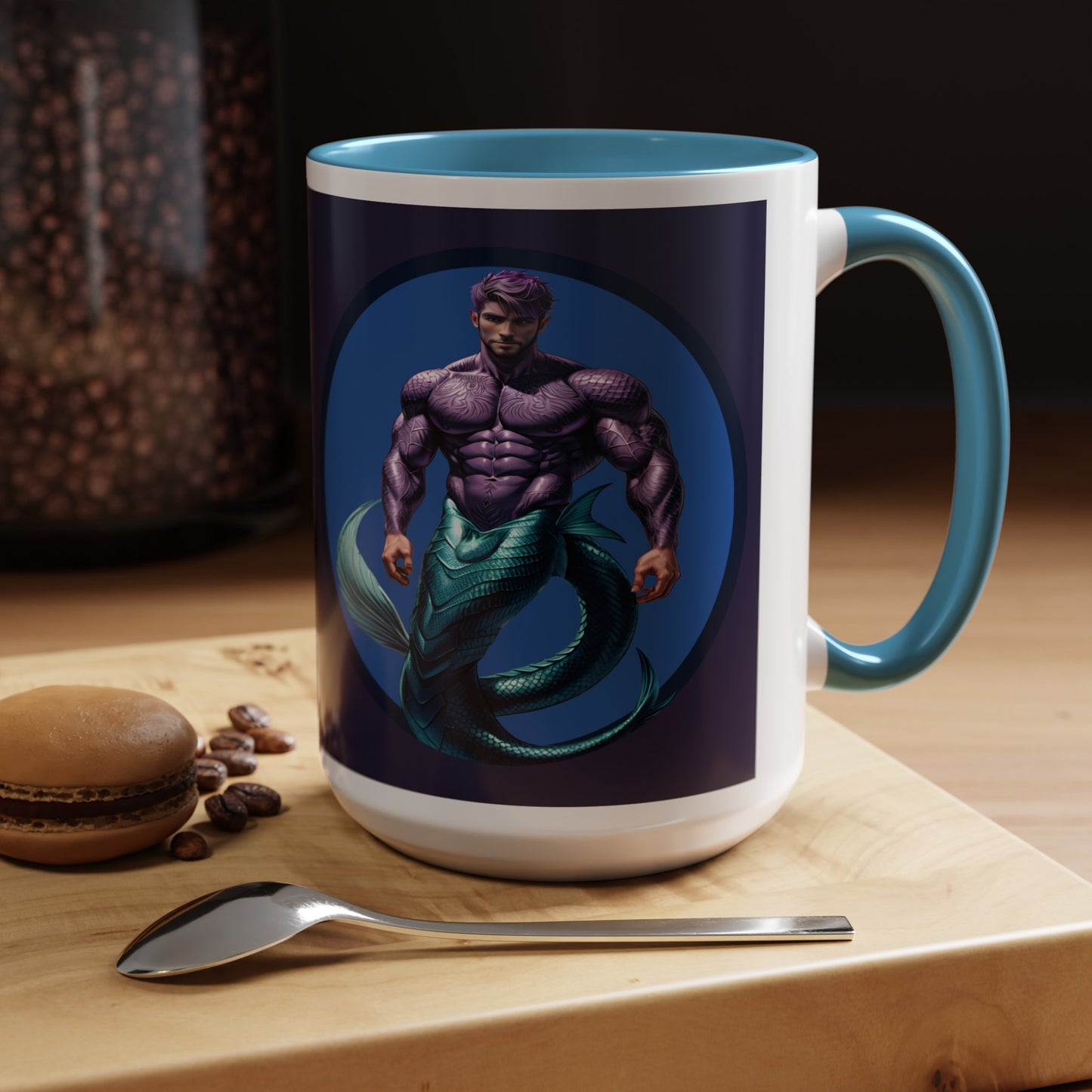 Purple Merman Accent Coffee Mug (15oz)