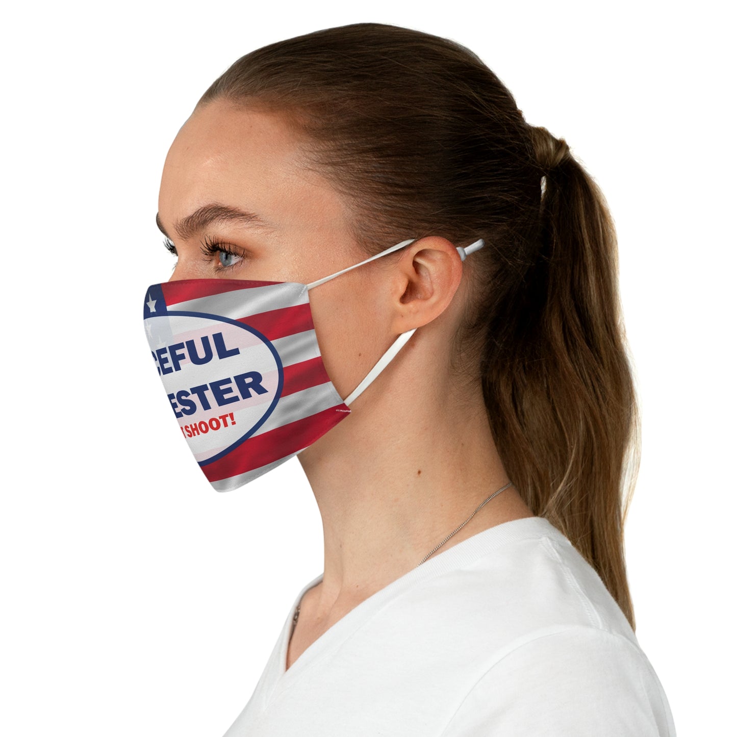Peaceful Protester Face Mask - "Do Not Shoot" American Flag Protective Mask