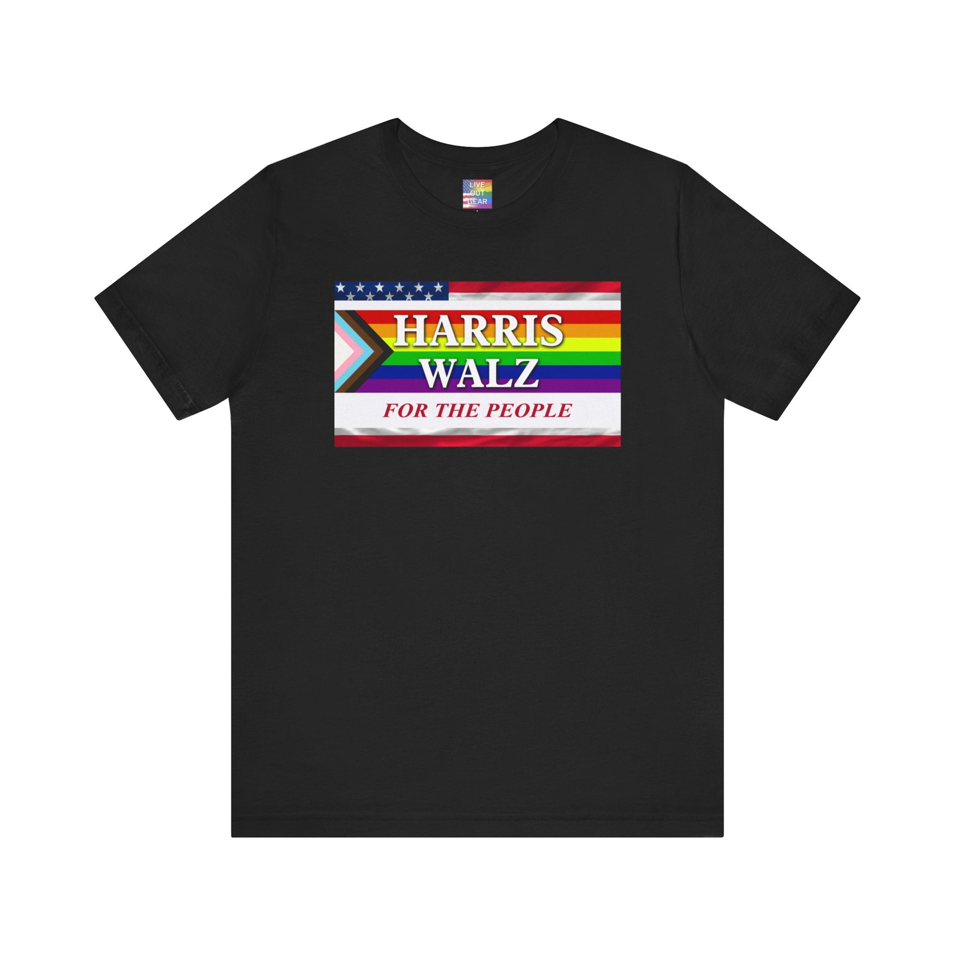 Black Harris Walz for the People LGBTQ+ T-Shirt 