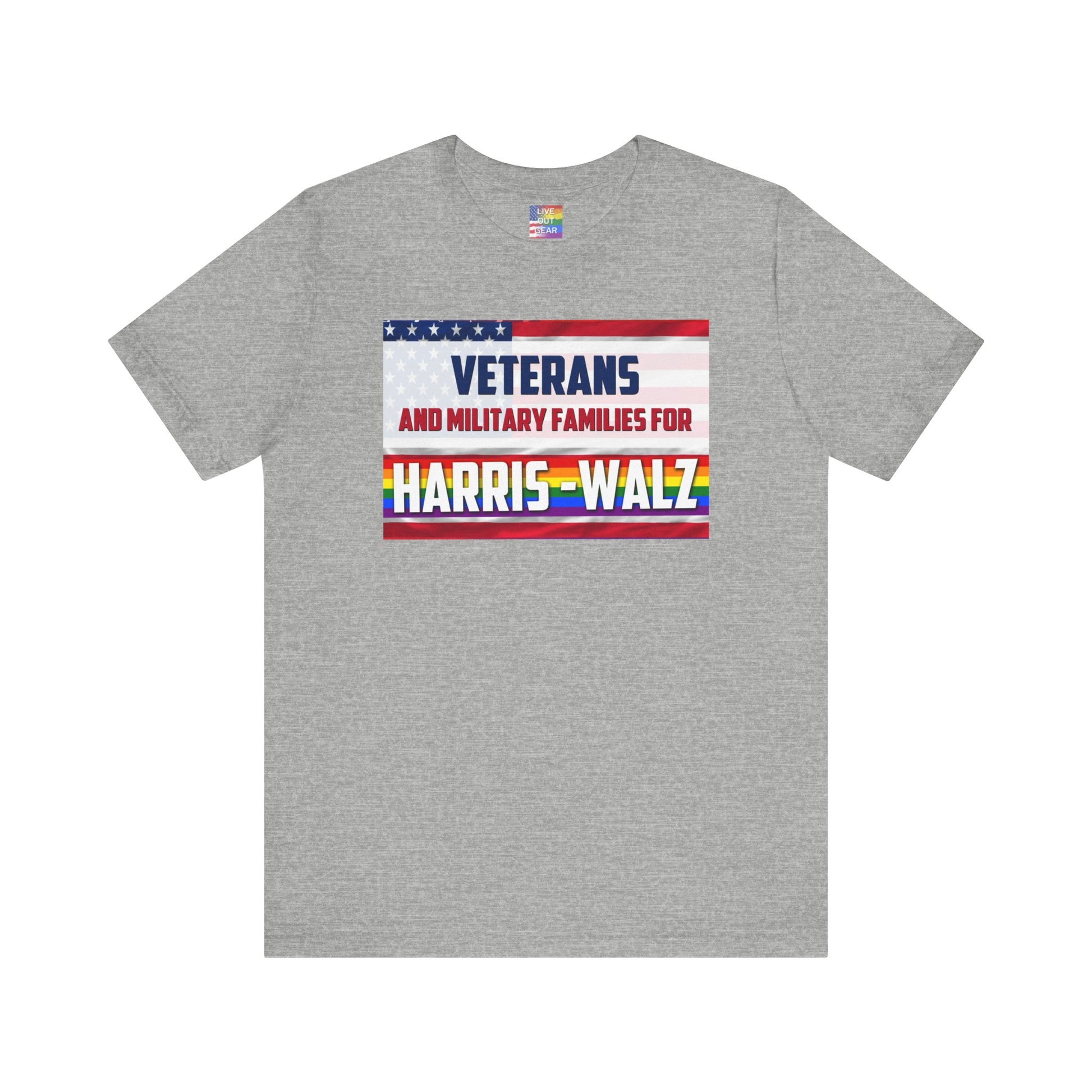 Gray Veterans and Military Families for Harris - Walz T-Shirt