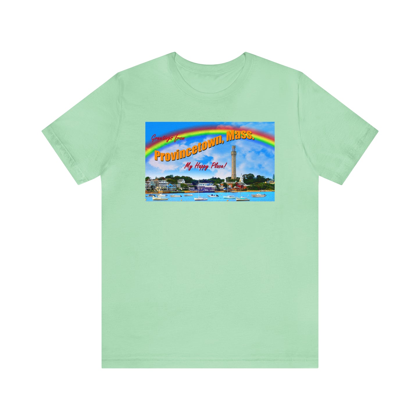 Provincetown Retro Postcard Unisex Short Sleeve T-Shirt