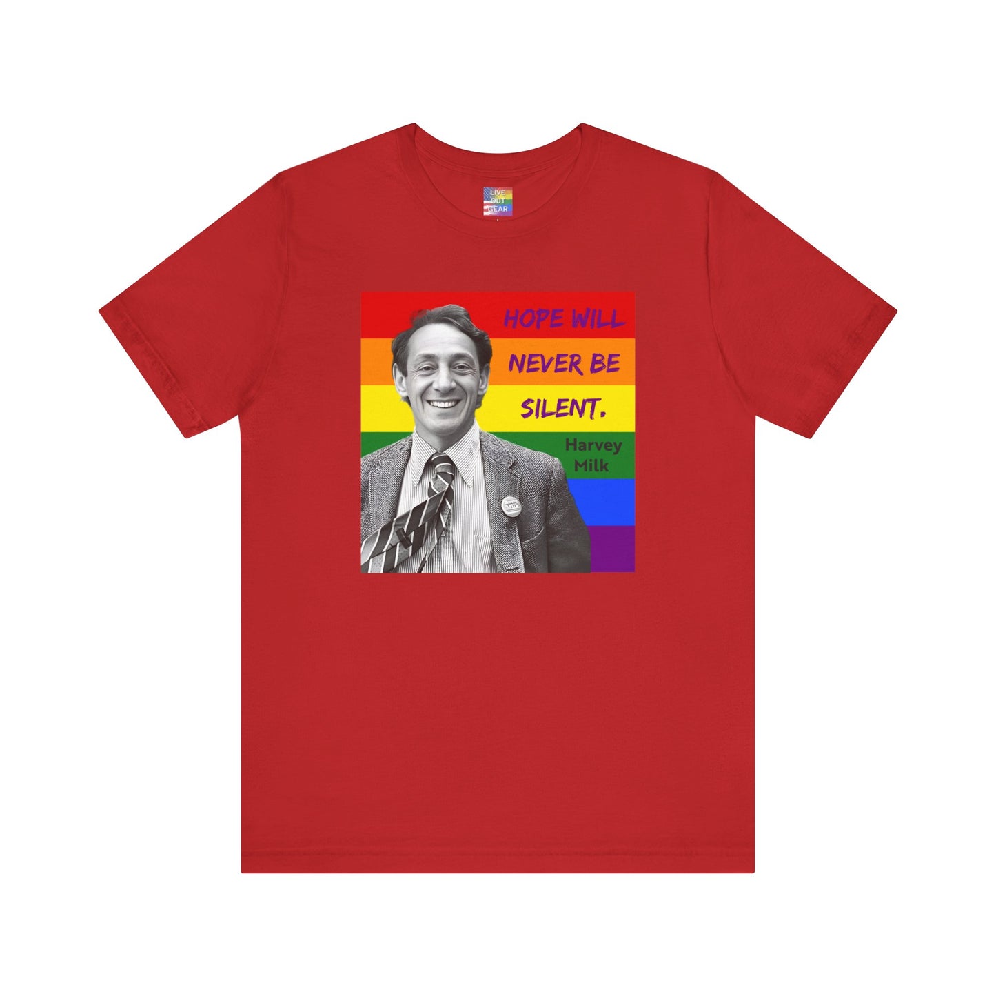 Red Harvey Milk Gay Pride T-Shirt