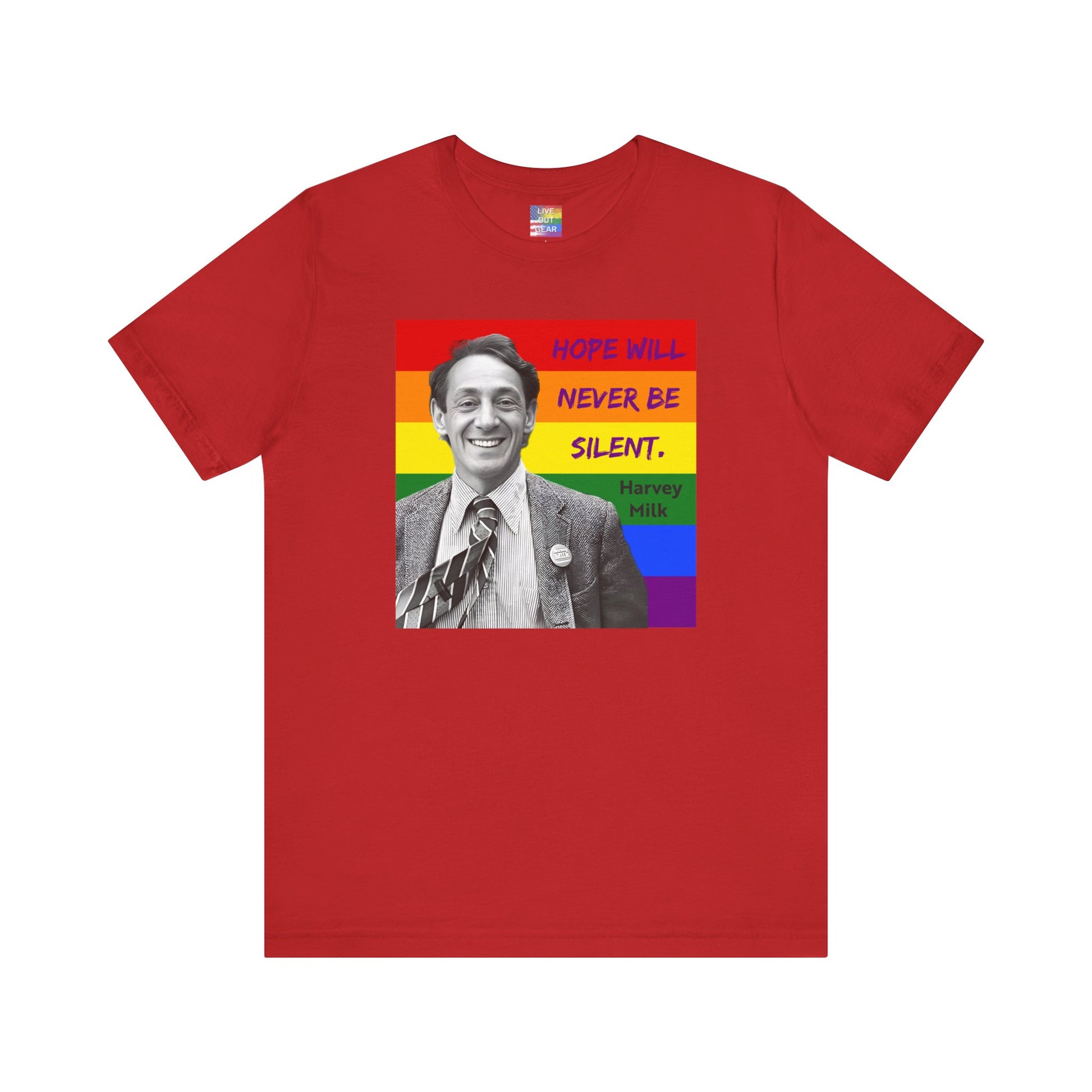 Red Harvey Milk Gay Pride T-Shirt