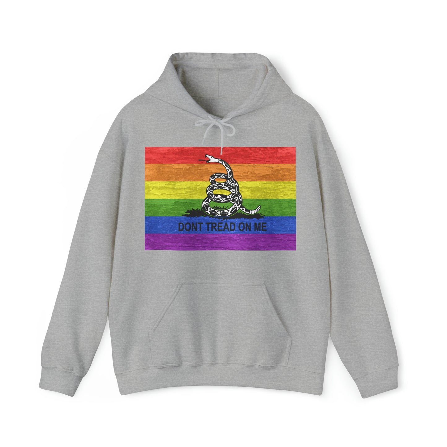 Dont Tread On Me Rainbow LGBTQ Pride Unisex Heavy Blend™ Hooded Sweatshirt