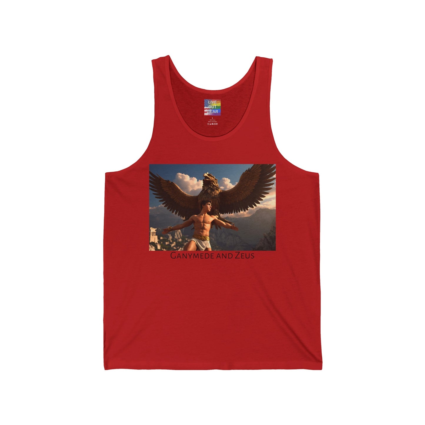 Red Ganymede and Zeus Gay Tank-Top