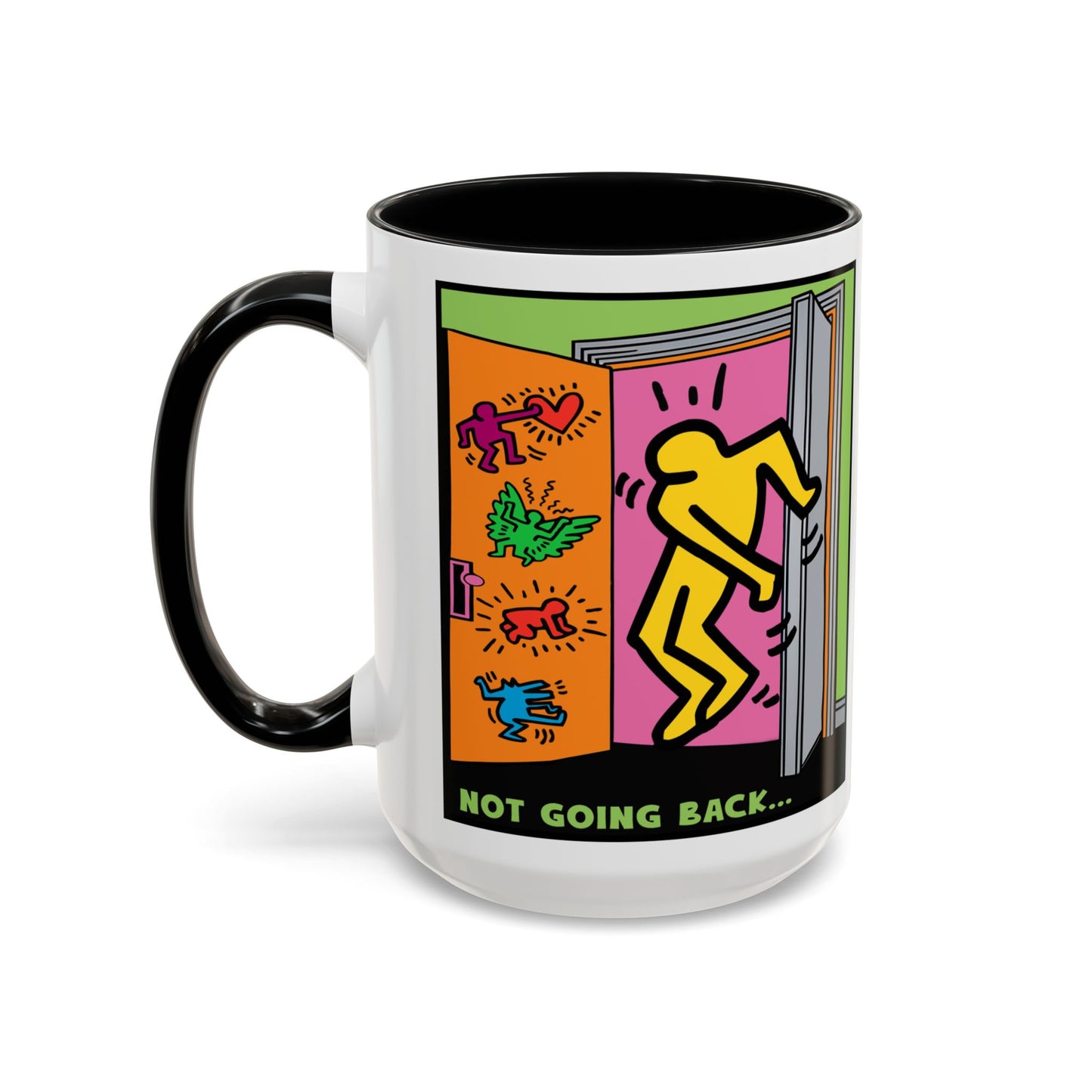 Not Going Back... Into the Closet Pop Art Accent Coffee Mug (15oz)