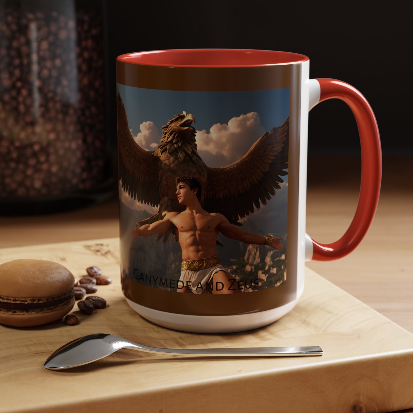 Ganymede and Zeus Accent Coffee Mug (15oz) Ancient Greek Gay Mythology