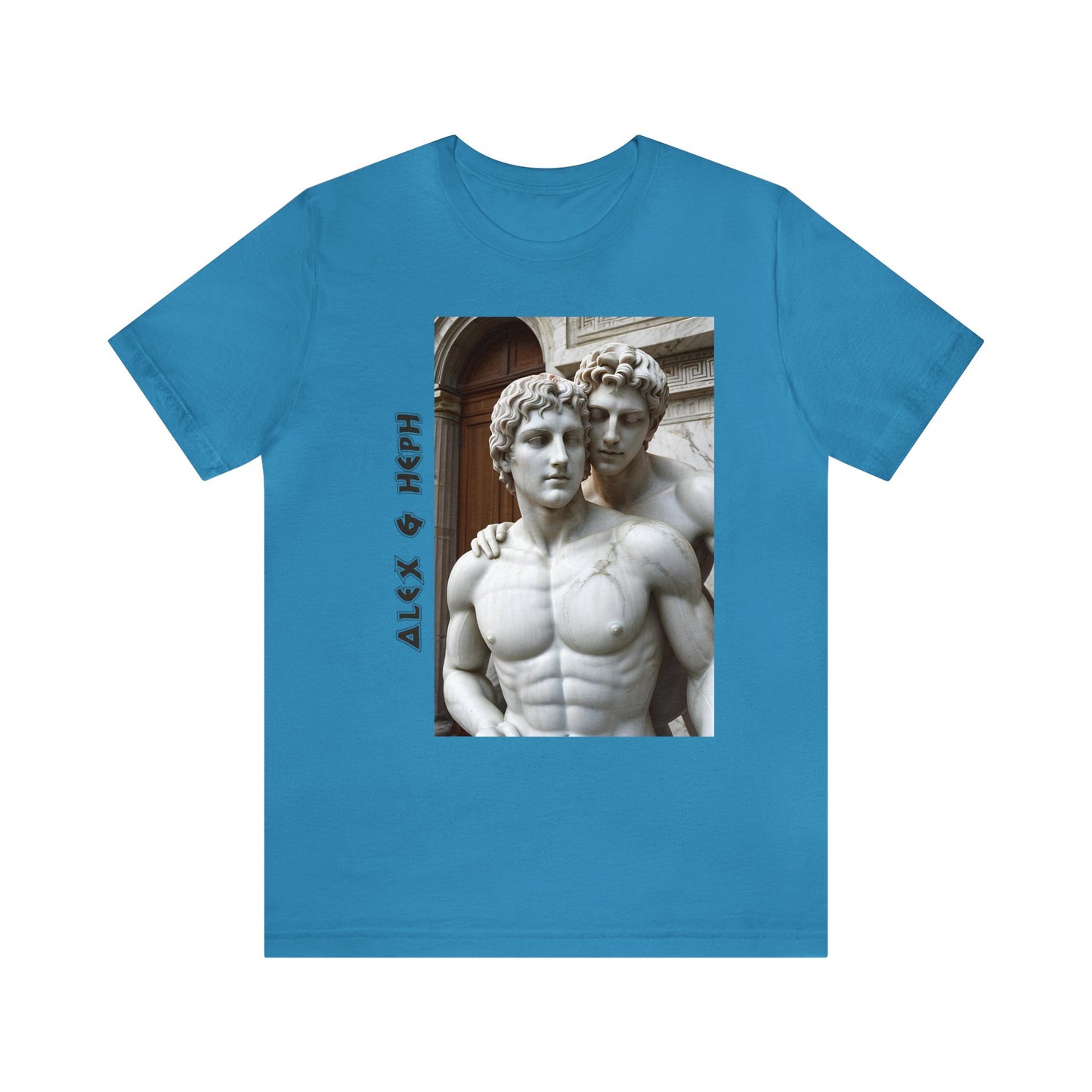Alex & Heph Marble Statues - Alexander the Great and Hephaestion Short Sleeve T-Shirt
