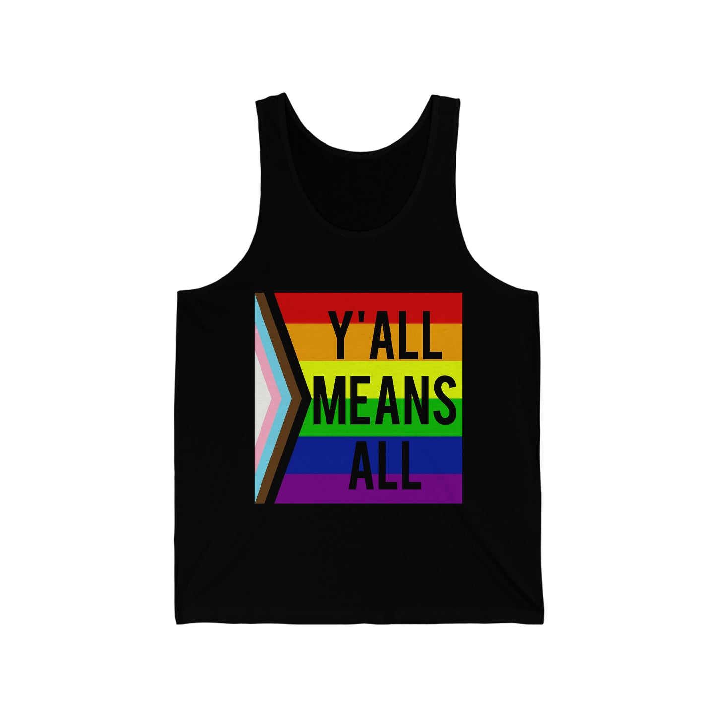 Y'All Means All LGBTQ Pride Adult Unisex Tank Top