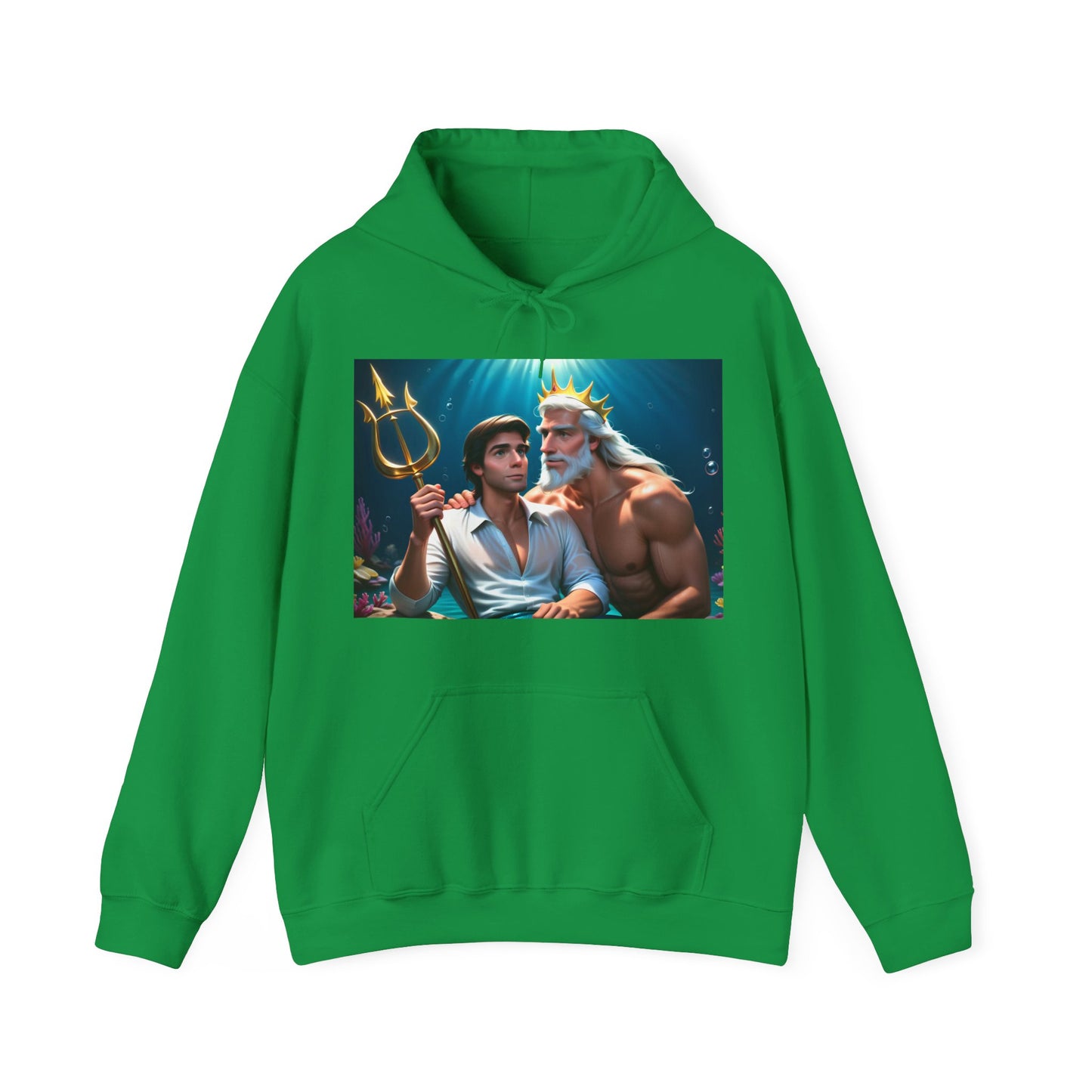 Green Gay Prince Eric and gay daddy King Triton hoodie sweatshirt