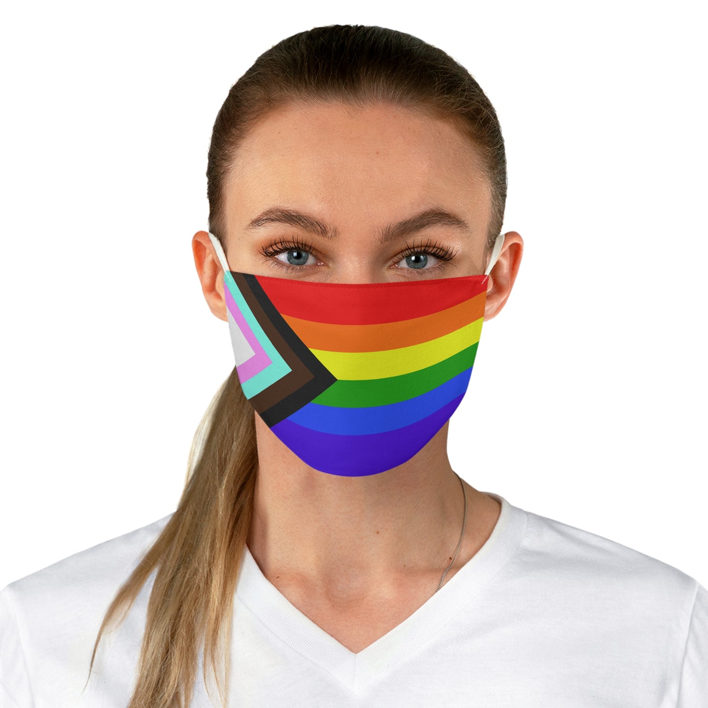 Progress Pride Rainbow Face Mask — LGBTQ+ Support Fabric Mask