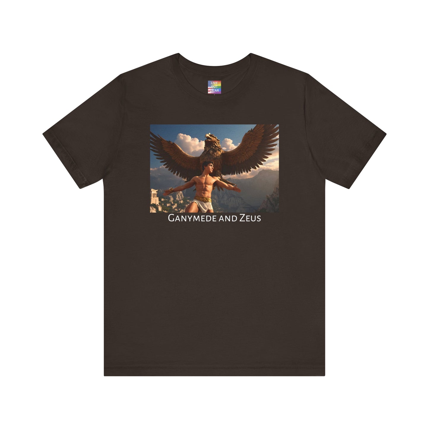 Brown Ganymede and Zeus Gay T-Shirt