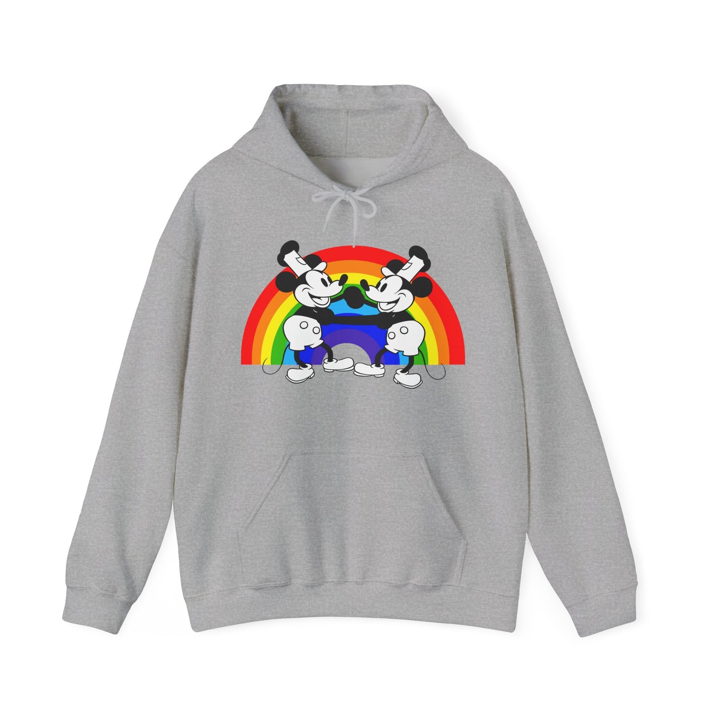 Gay Steamboat Willie Dancing with Boyfriend Hoodie | Pride LGBTQ Sweatshirt