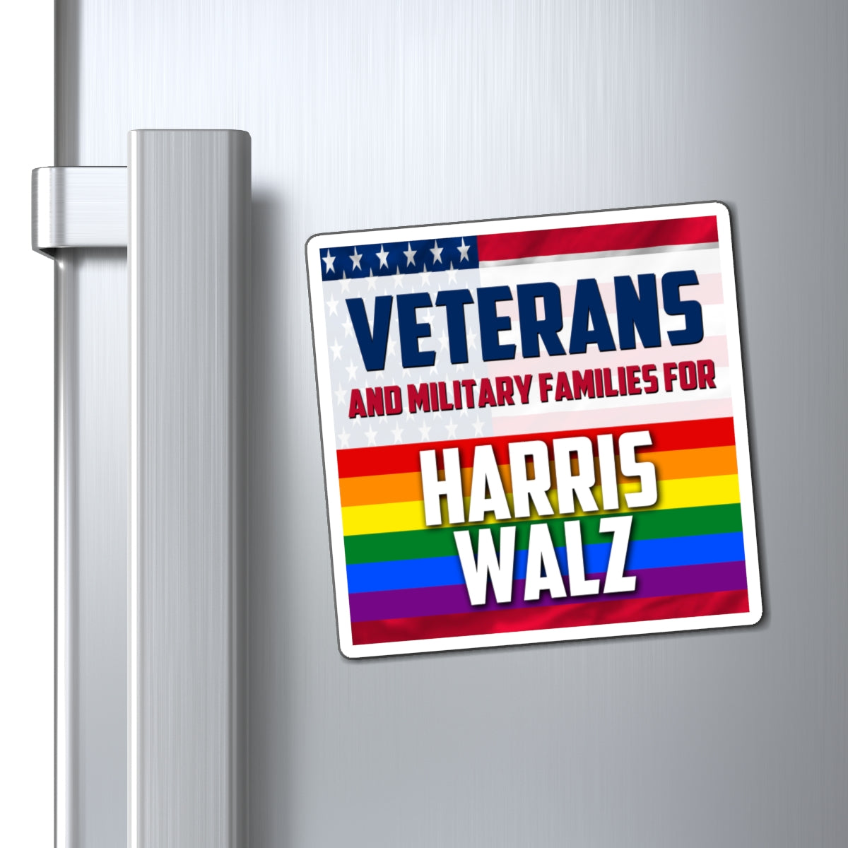 LGBTQ+ Veterans and Military Families for Harris-Walz 2024 Election Magnets